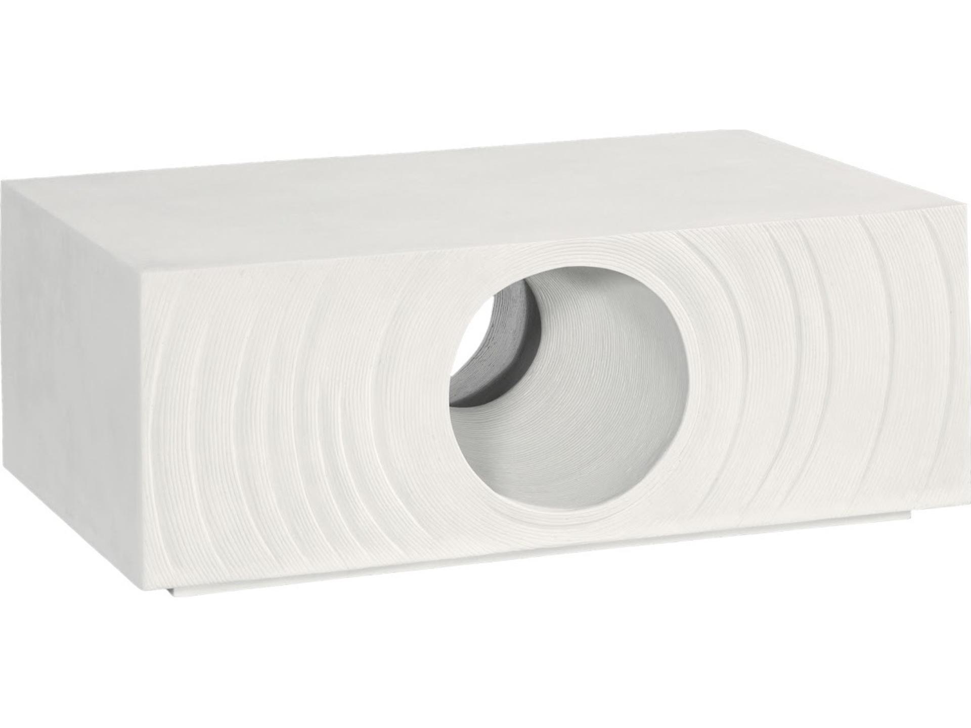 Rectangular Resin Off White Coffee Table