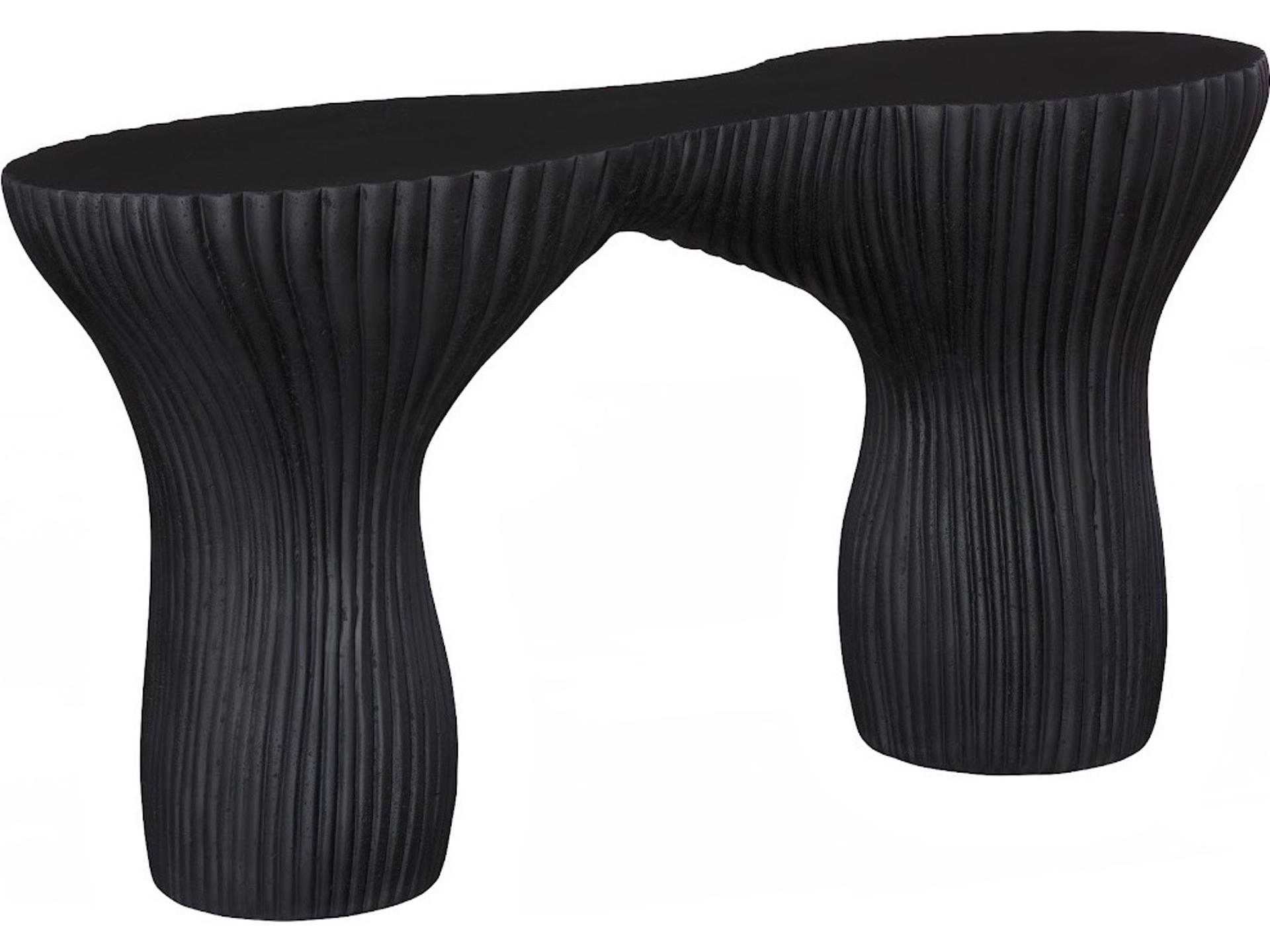 Resin Black Console Table
