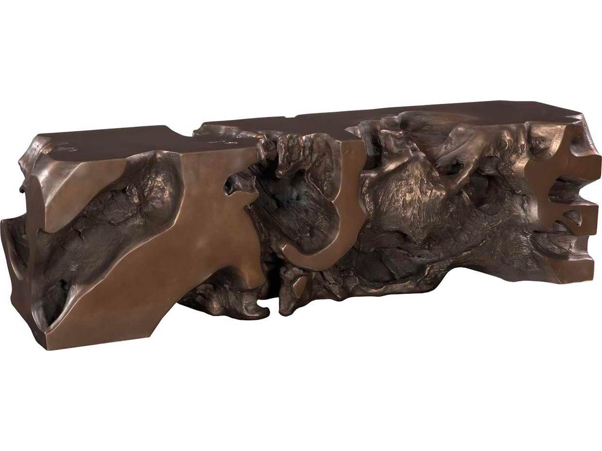 Freeform Bench Cast Naturals Modern Organic Bronze
