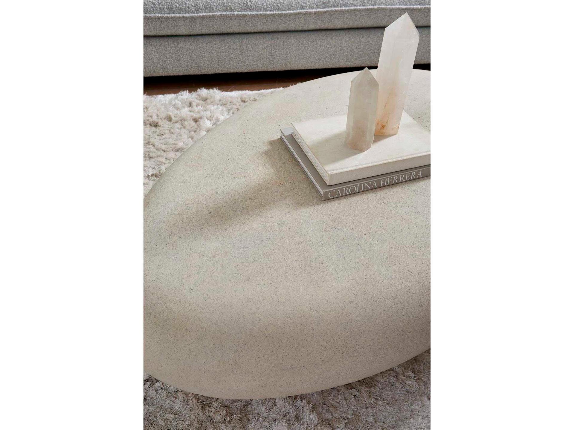 Phillips Collection River Stone Oval Roman Coffee Table