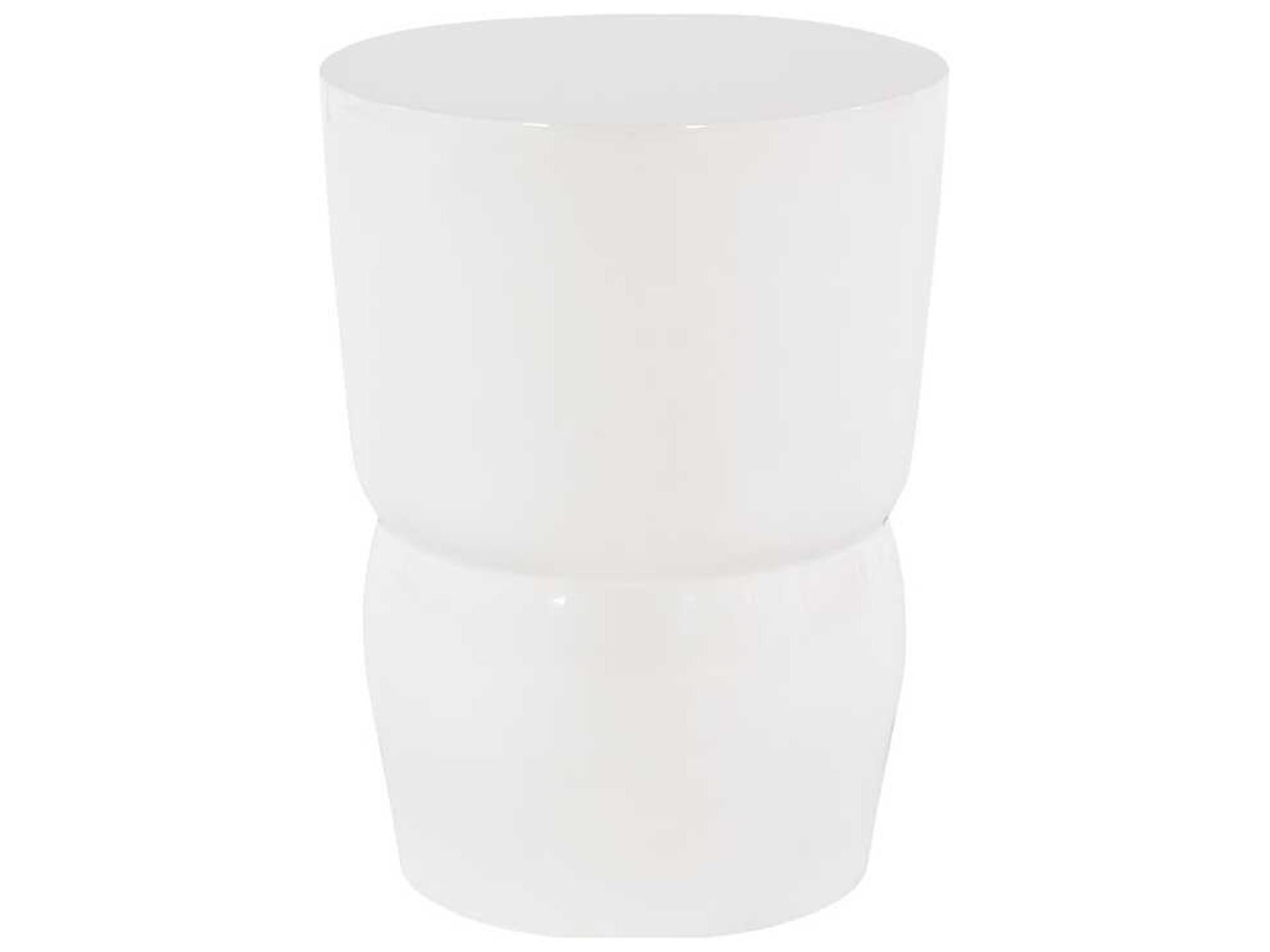 Outdoor Gel Coat White Accent Stool