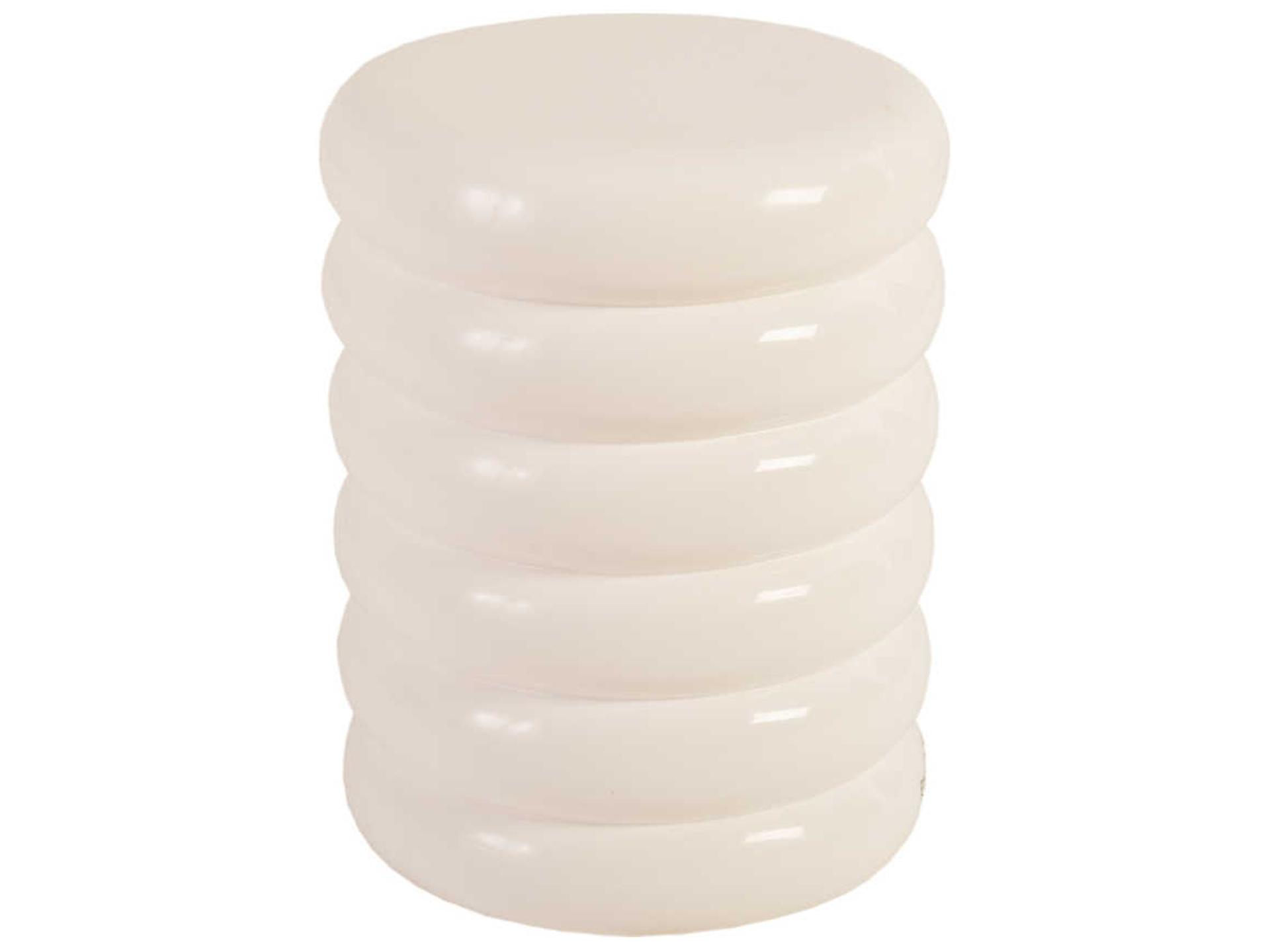 Outdoor Gel Coat White Accent Stool