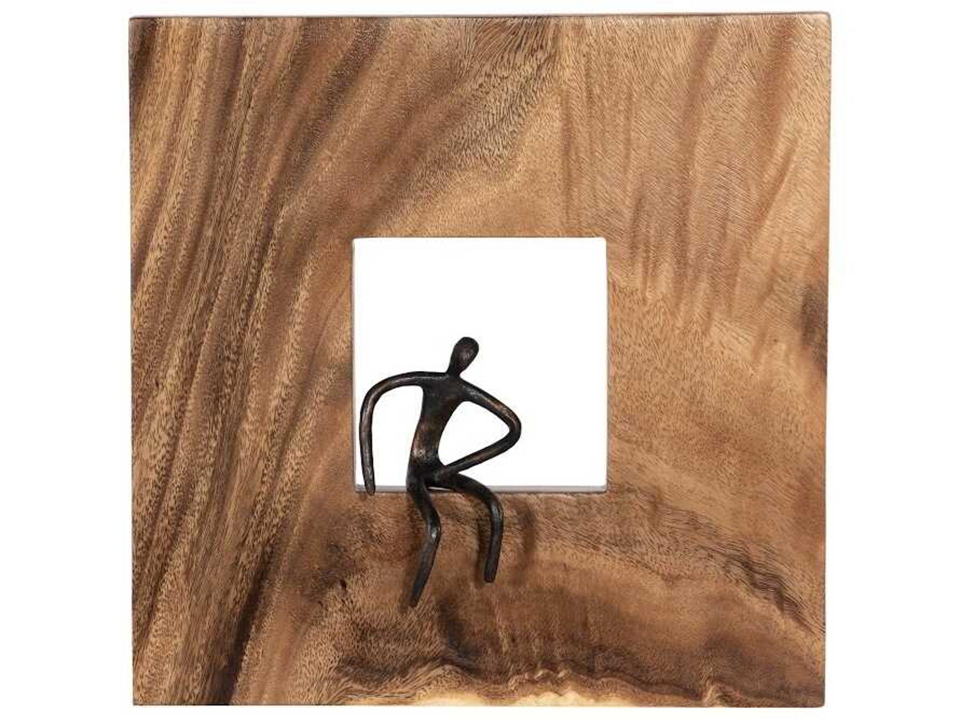 Atlas Square Metal Wall Art Wood