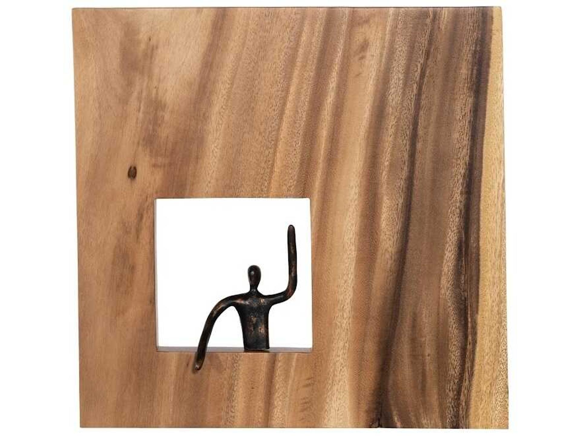 Atlas Square Metal Wall Art Wood