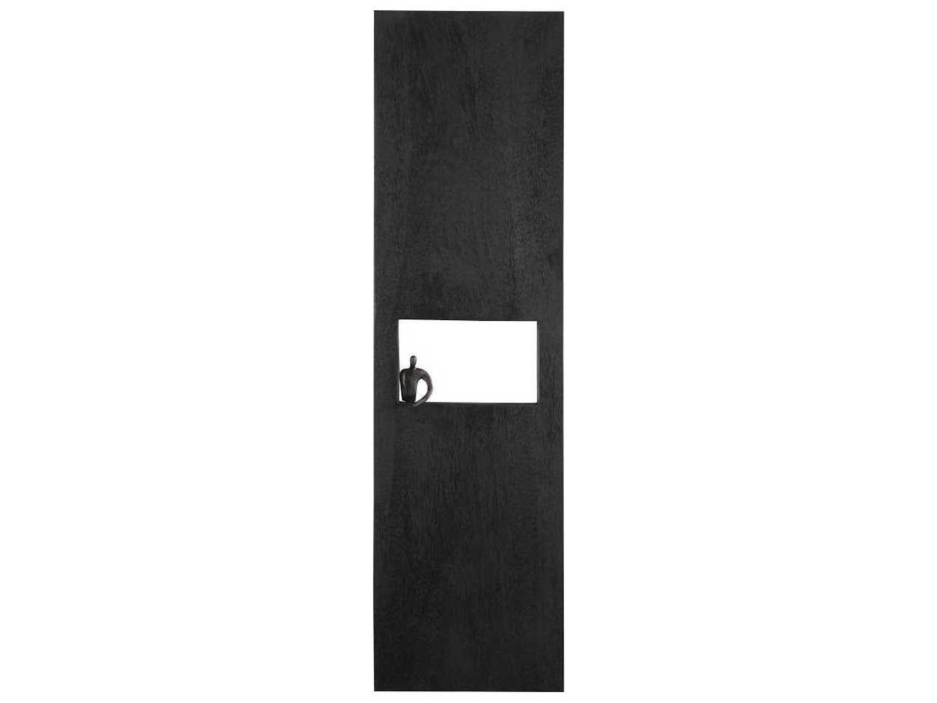 Atlas Rectangular Black Metal Wall Art Wood