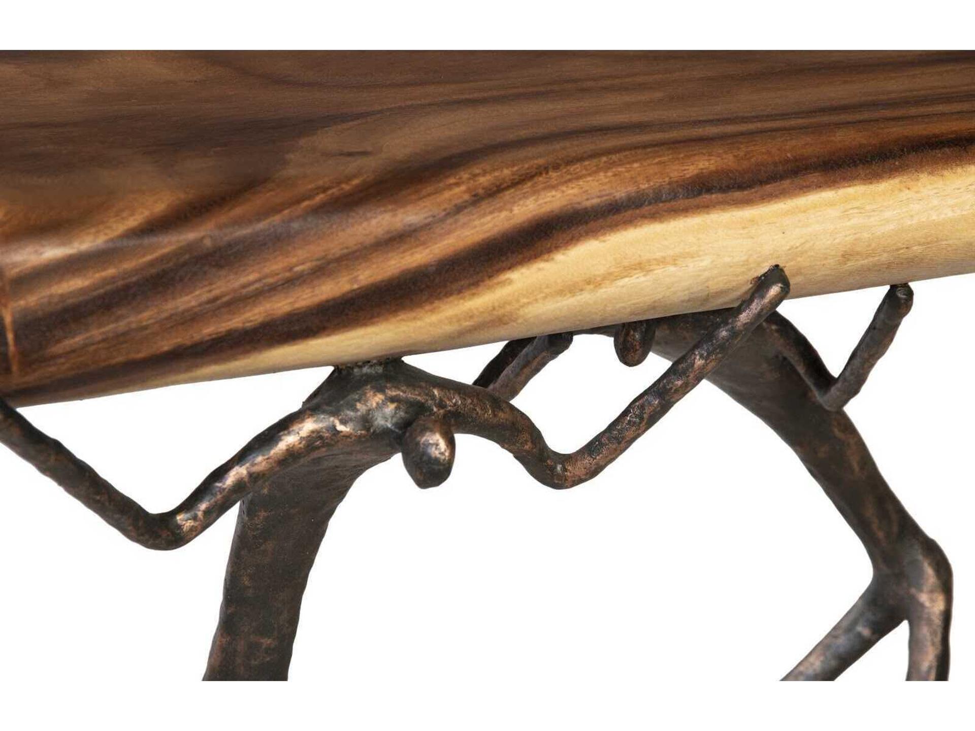Phillips Collection Sustainable Designs Atlas Wood Natural Brown Black Console Table
