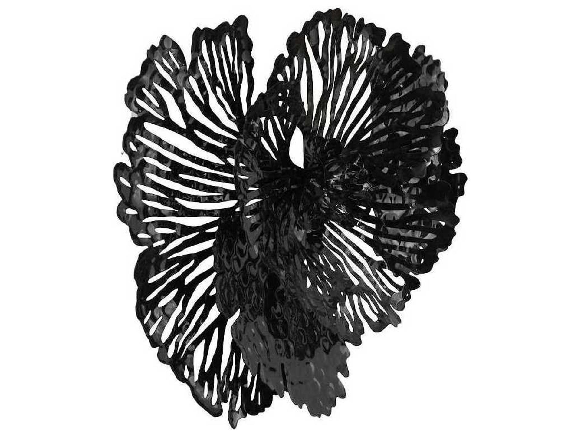 Phillips Collection Black 25" Flower Metal Wall Art
