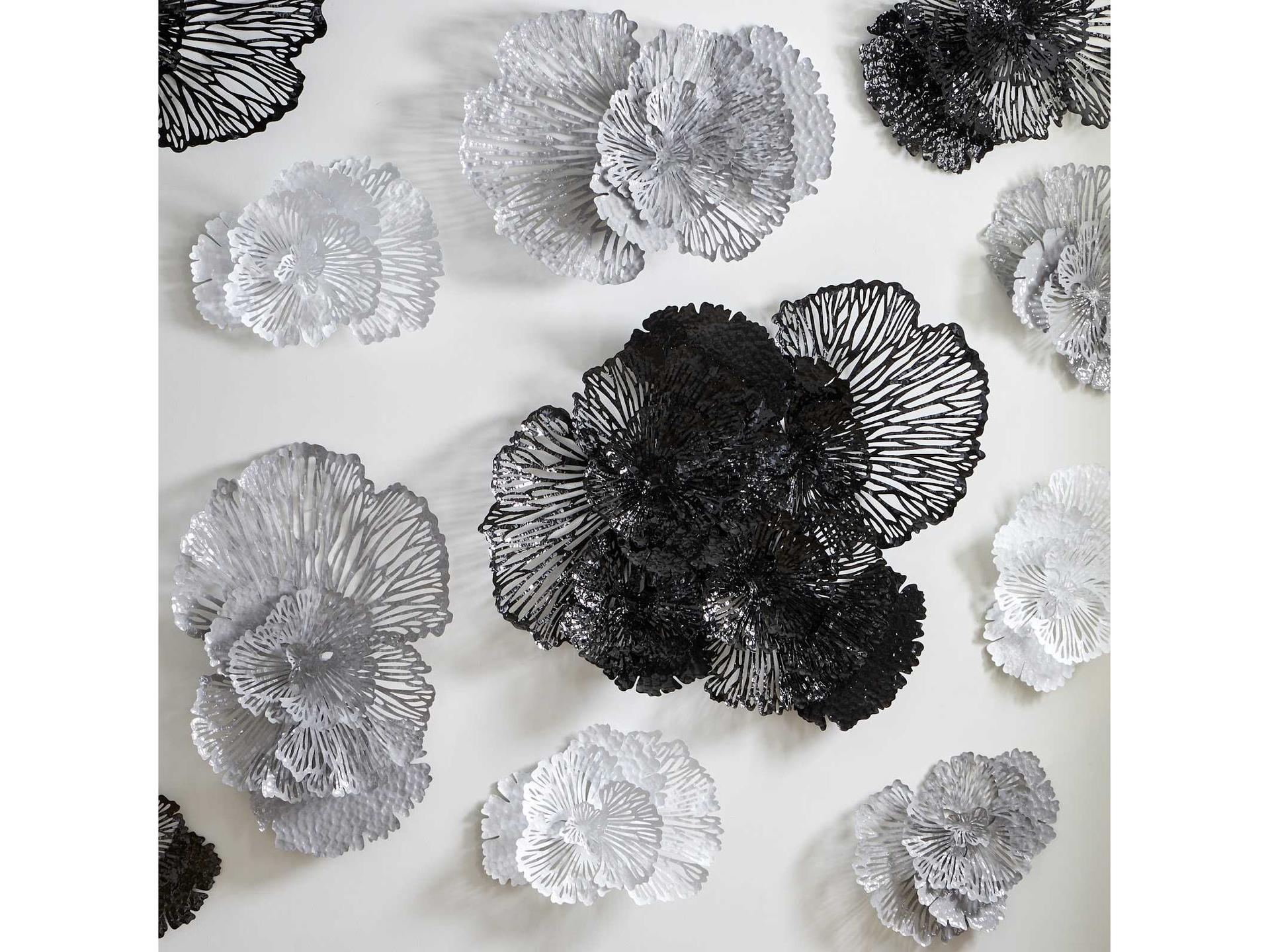 Phillips Collection Black 25" Flower Metal Wall Art