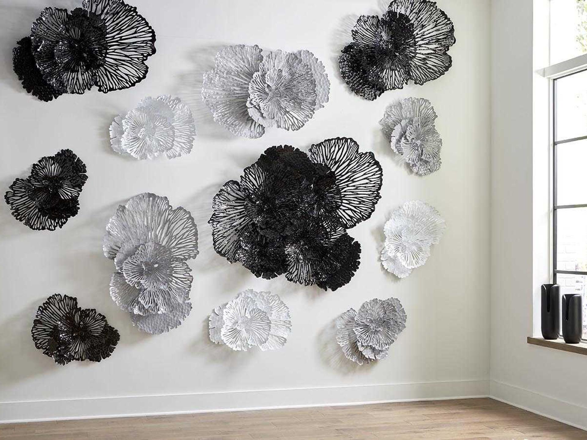 Phillips Collection Gray 43" Flower Metal Wall Art