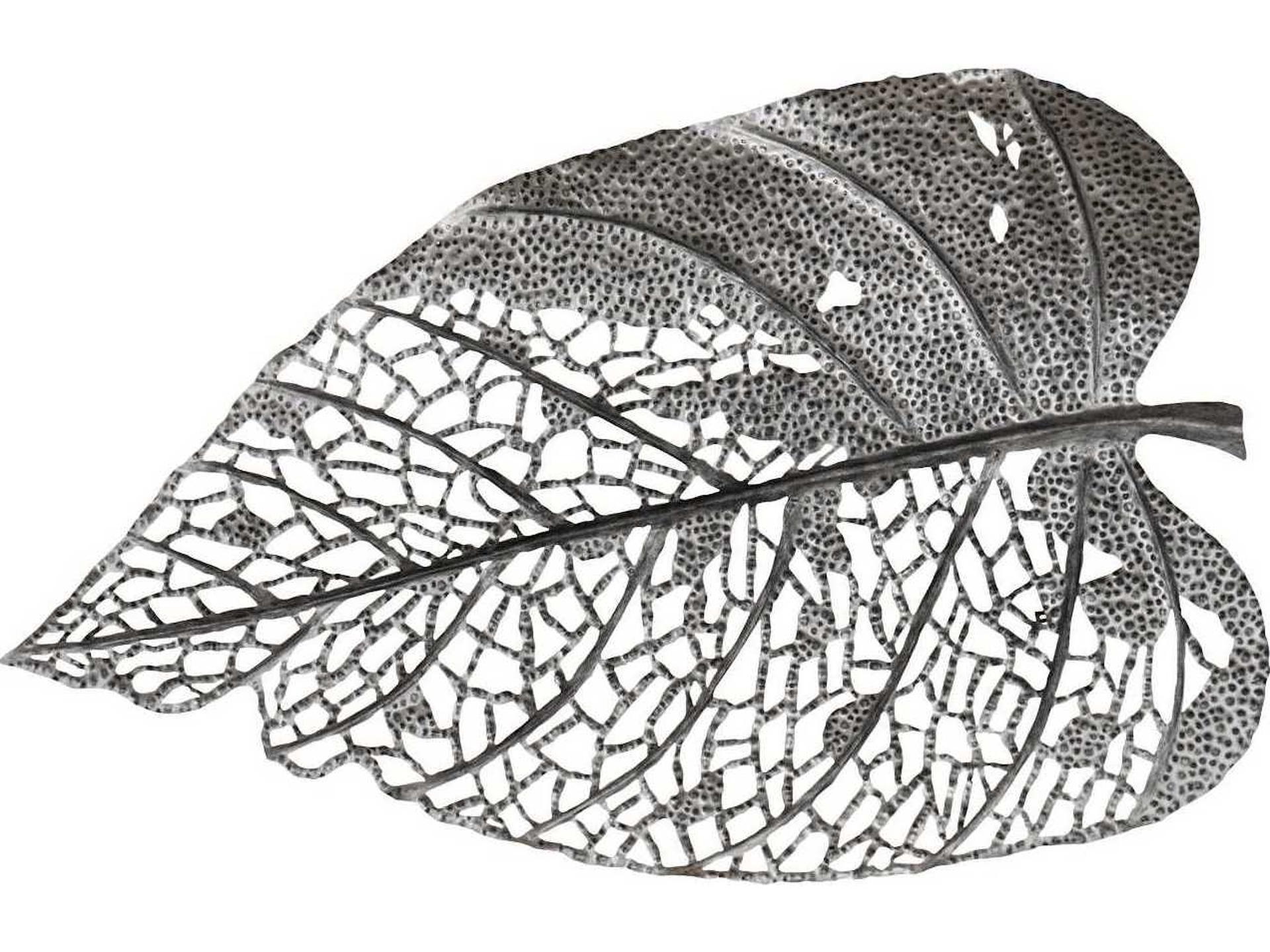 Silver Matte Lacquer 67" Birch Leaf Metal Wall Art