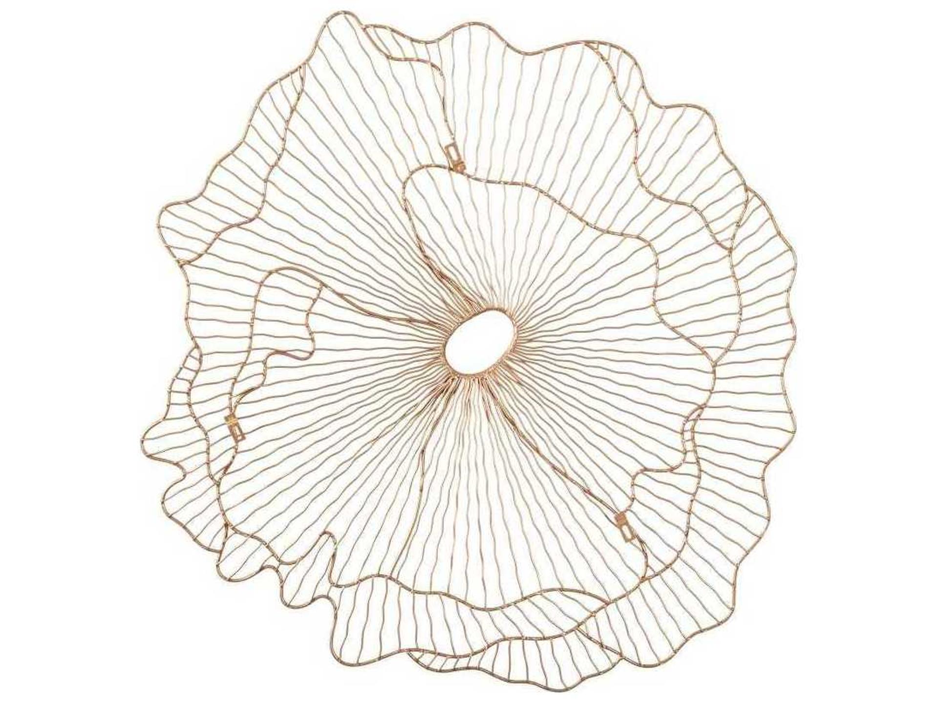 Phillips Collection Copper Matte Lacquer Poppy Flower Metal Wall Art