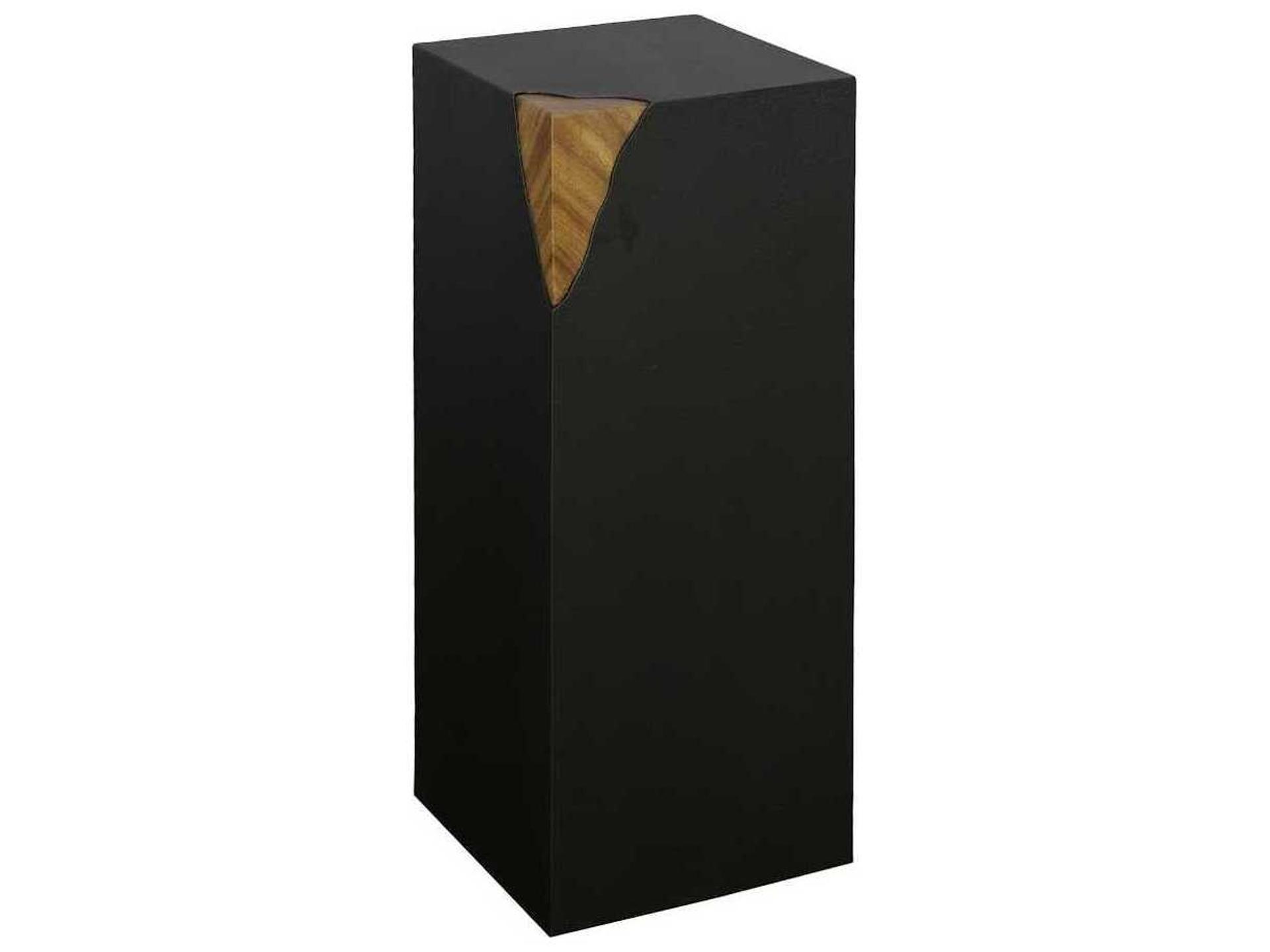Cornered Square Metal Natural Black Bronze End Table