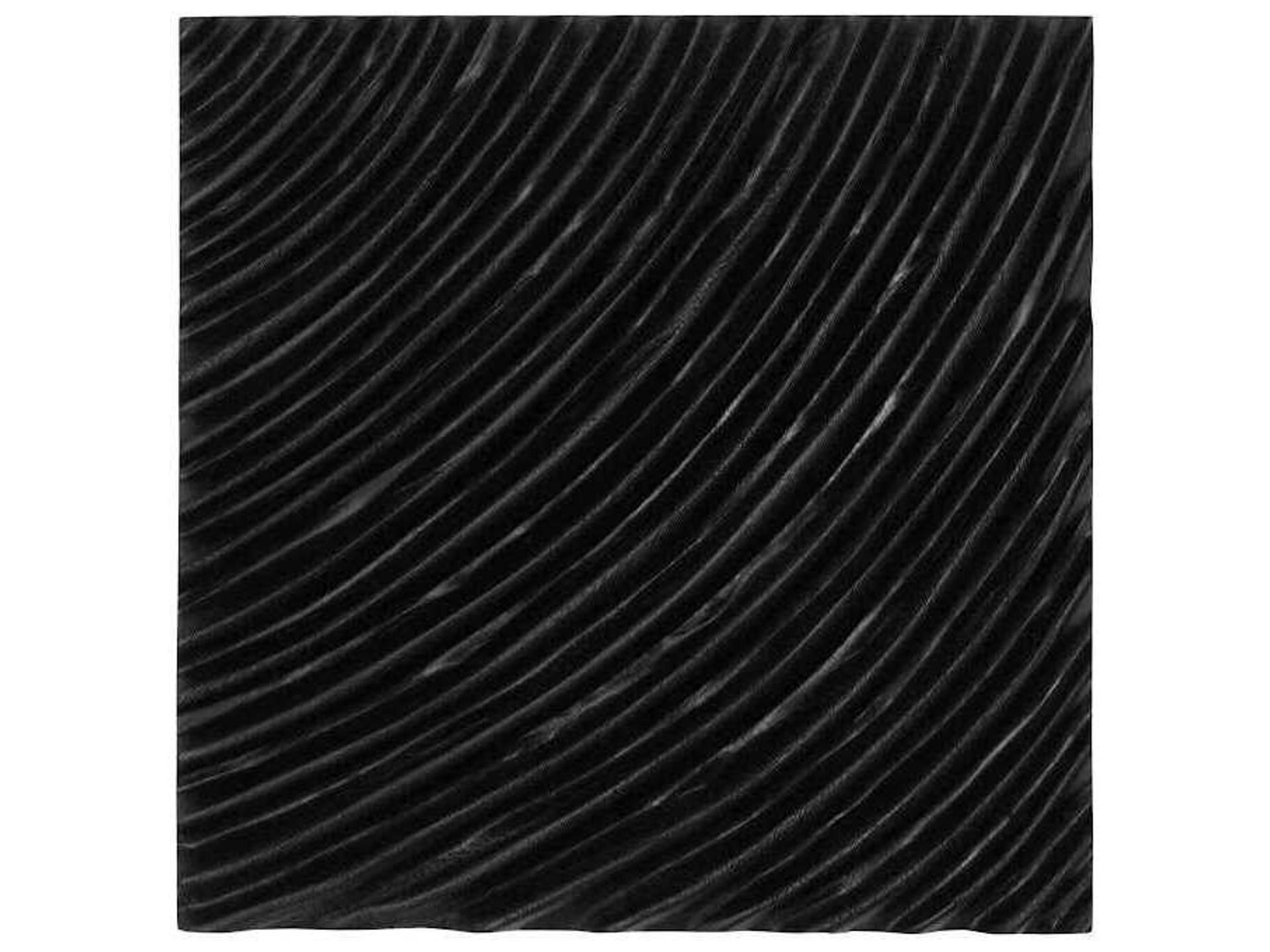 Black Curve Carved Wall Tile