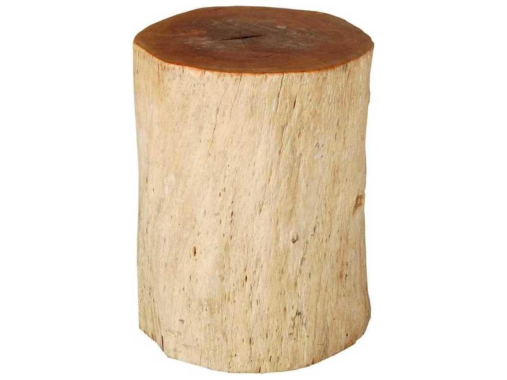 Round Wood Stool Natural Modern Organic