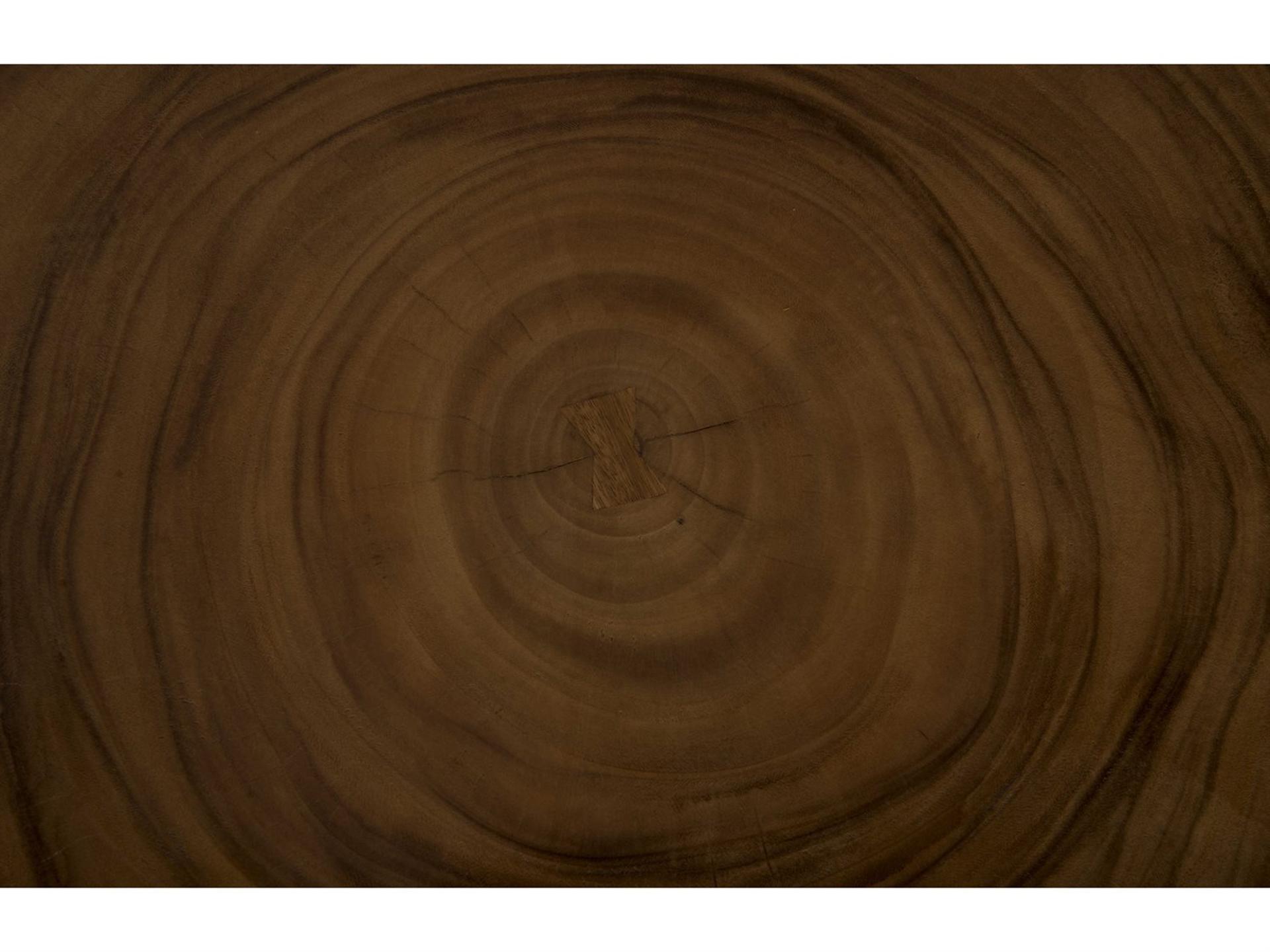Phillips Collection Grey Brown Round Wood Bar Table