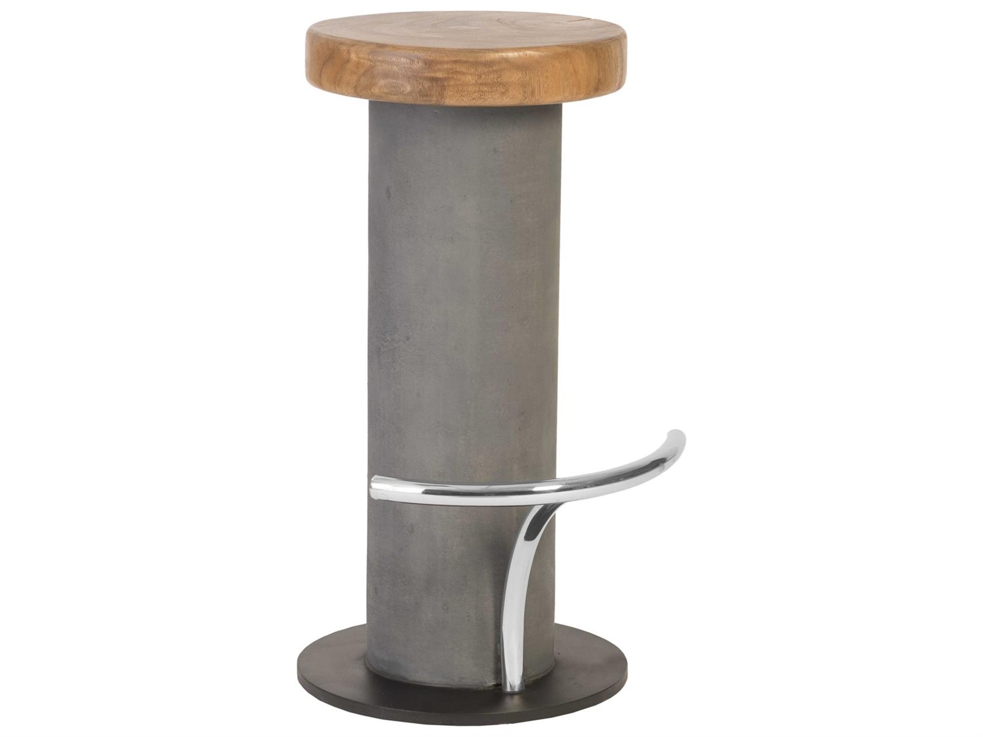 Brown Grey Acacia Wood Bar Stool