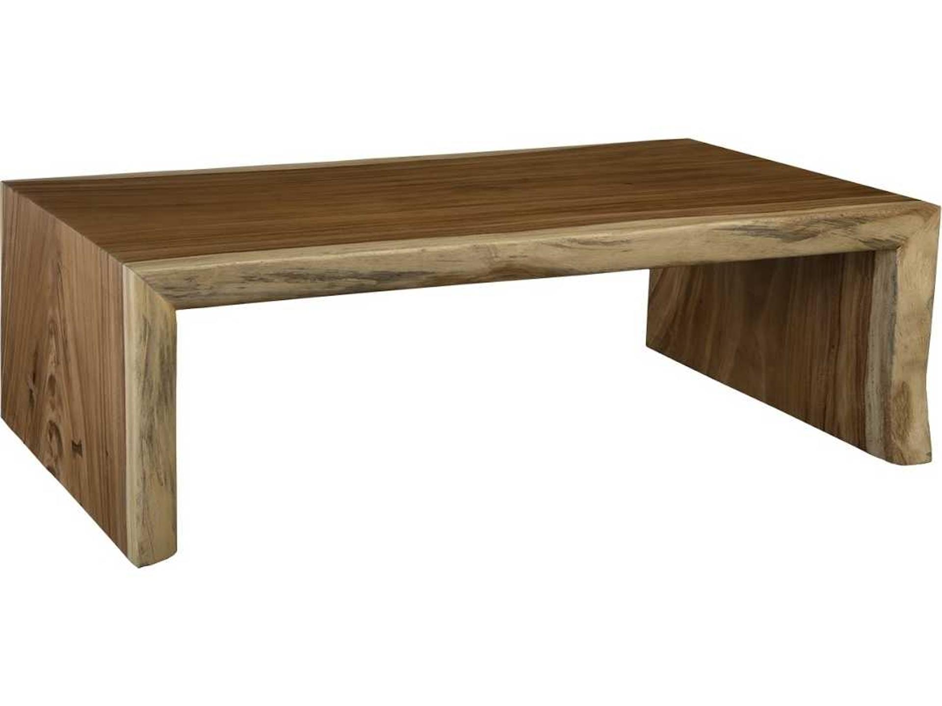 Rectangular Wood Natural Brown Coffee Table