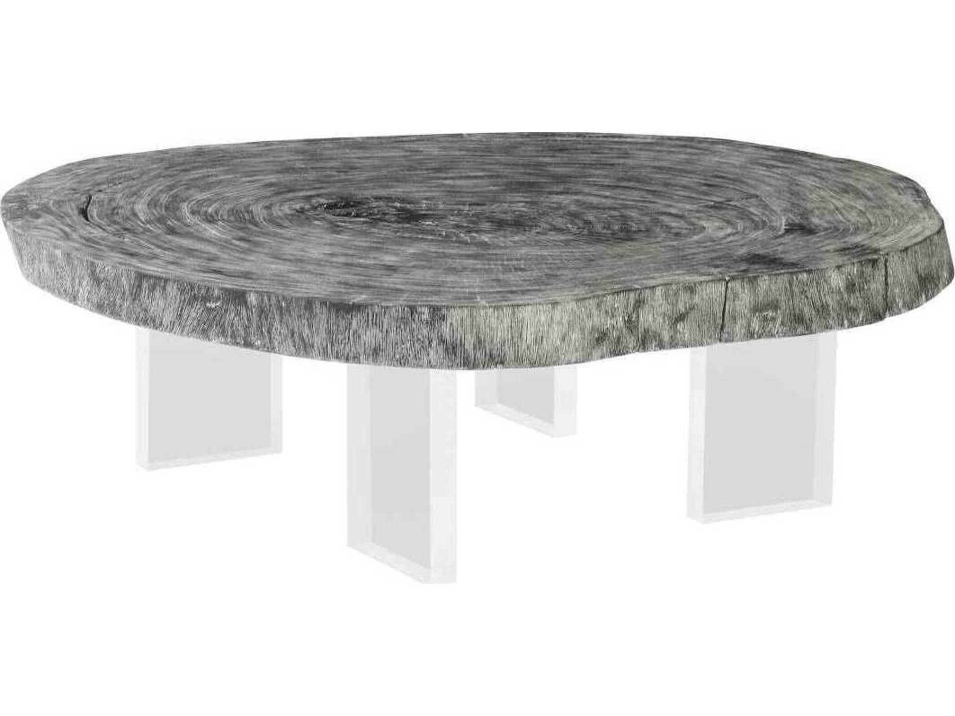 Floating Wood Silver Gray Coffee Table