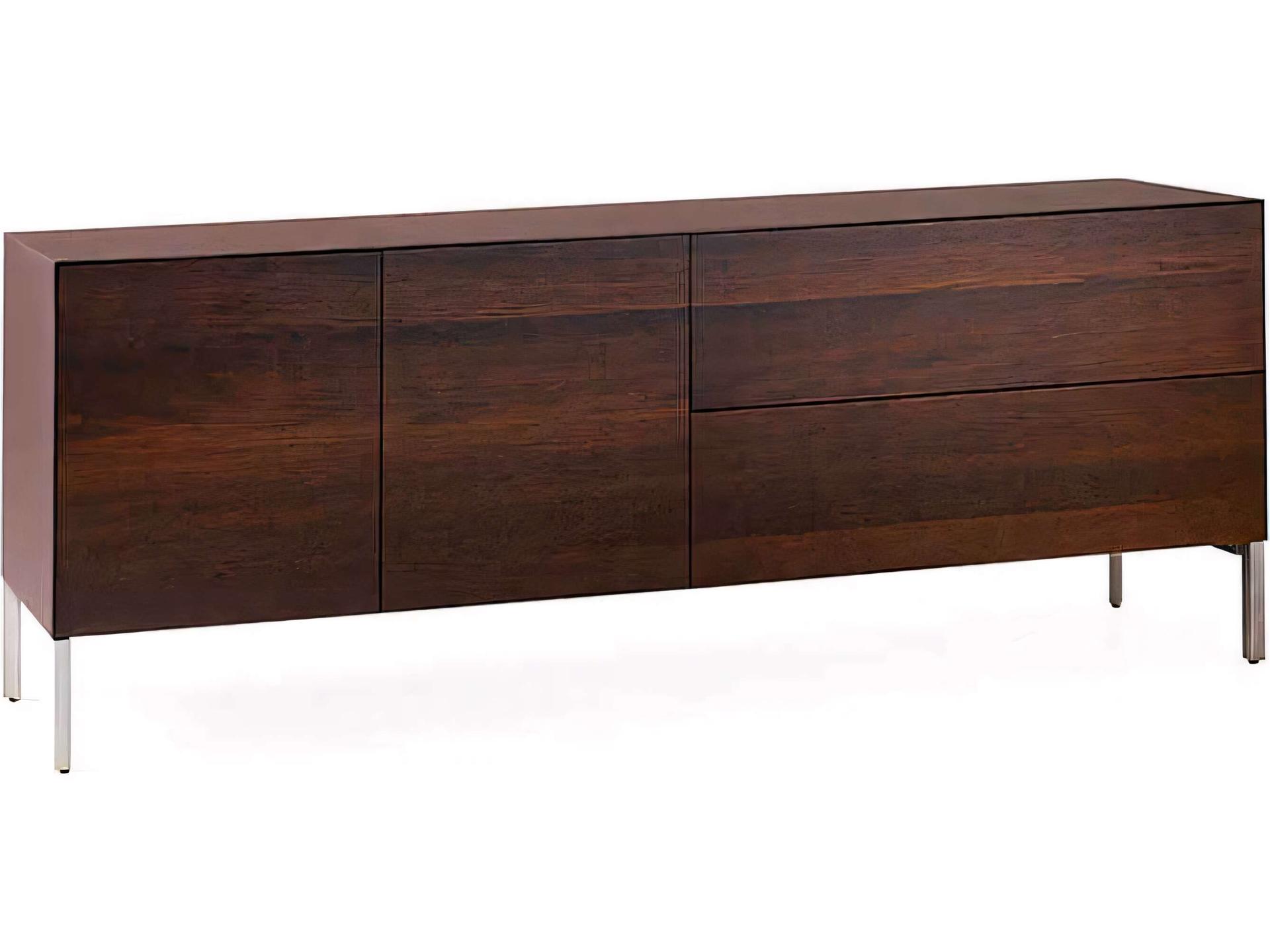 Norma 94" Burnt Oak Dark Brown Titanium Sideboard