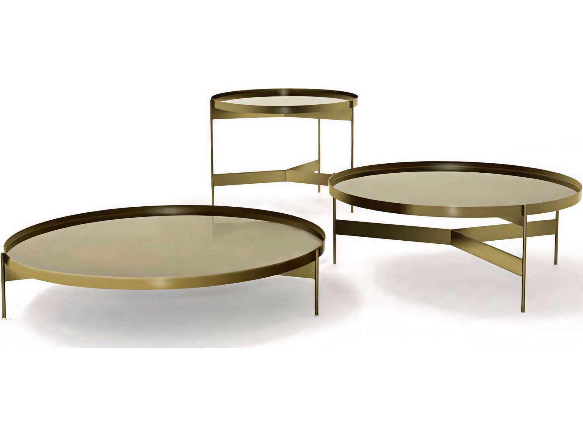 Abaco Round Metal Glossy Coffee Table