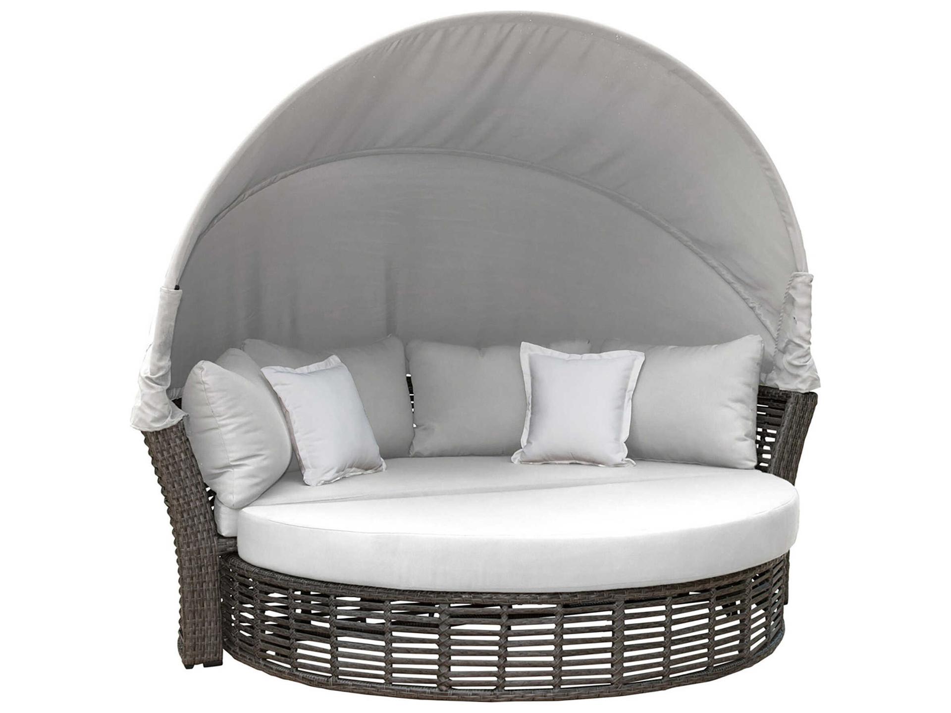Panama Jack Graphite Wicker Cushion Outdoor Lounge Bed