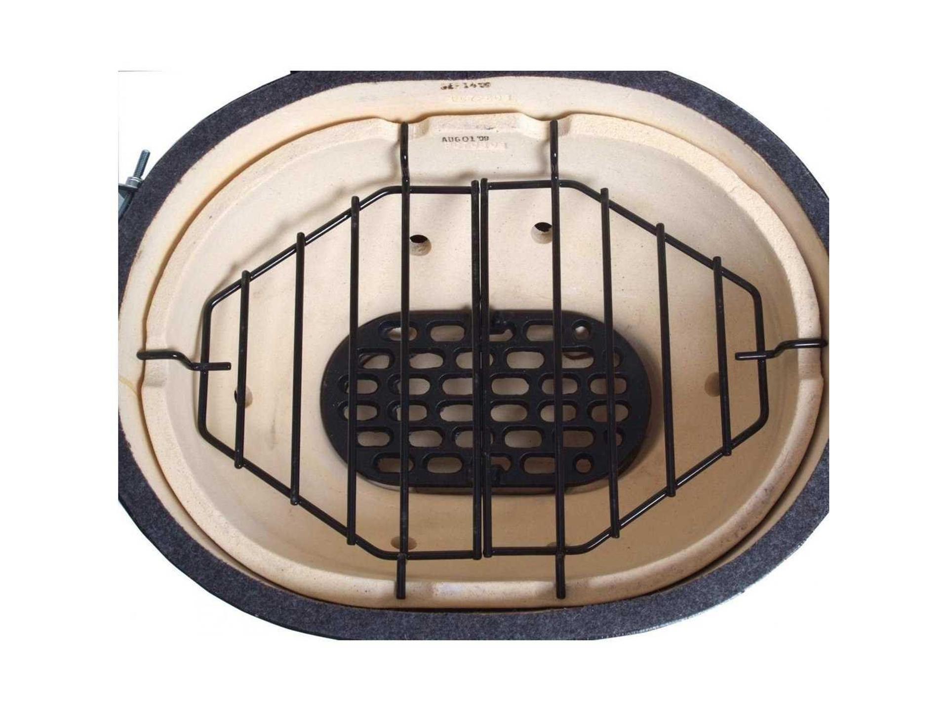 Primo Two Piece Heat Deflector Rack/Drip Pan Rack for Oval XL 400