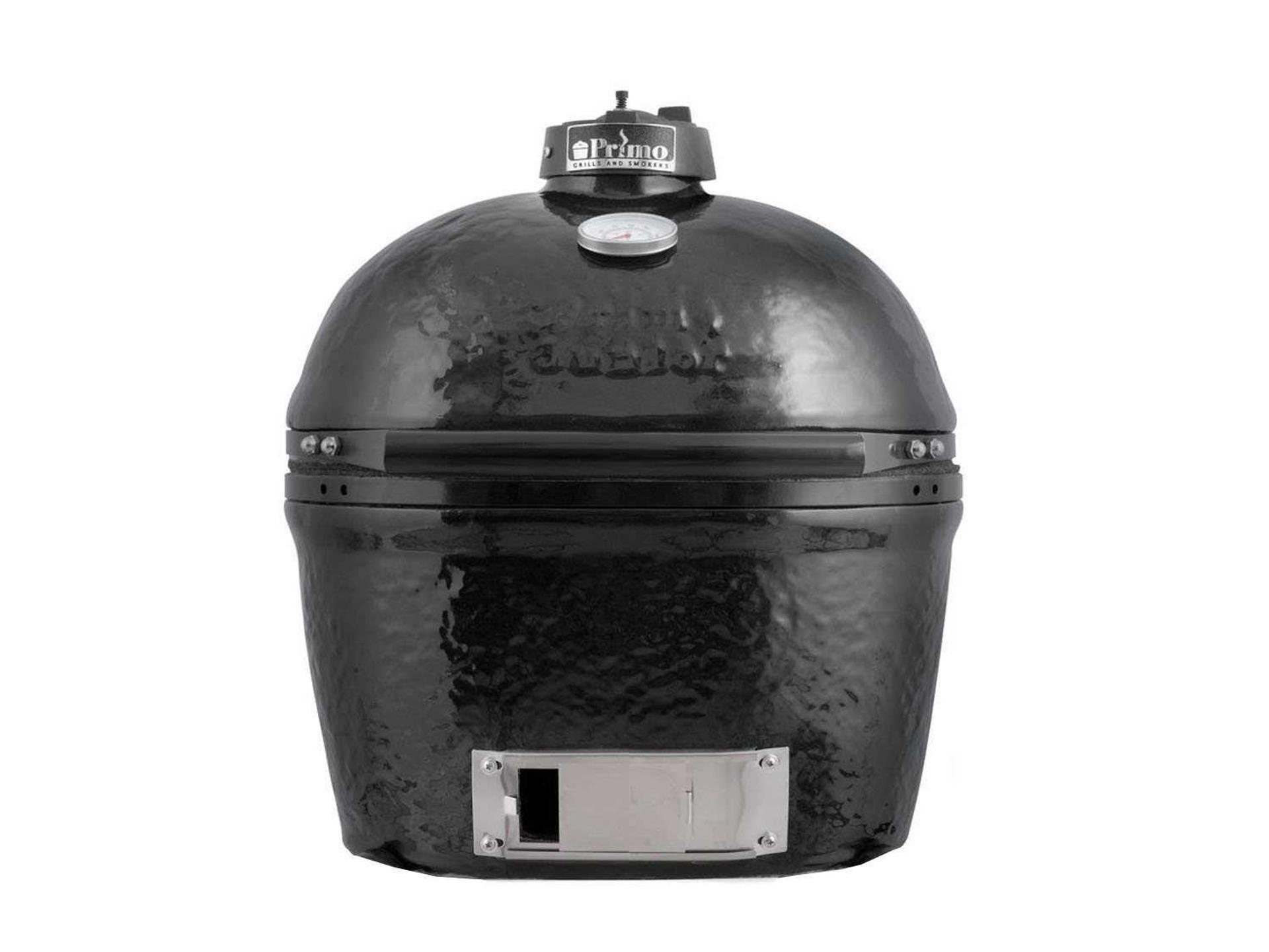 Primo Ceramic Oval Junior Charcoal Kamado Grill Smoker with Stainless Steel Grates