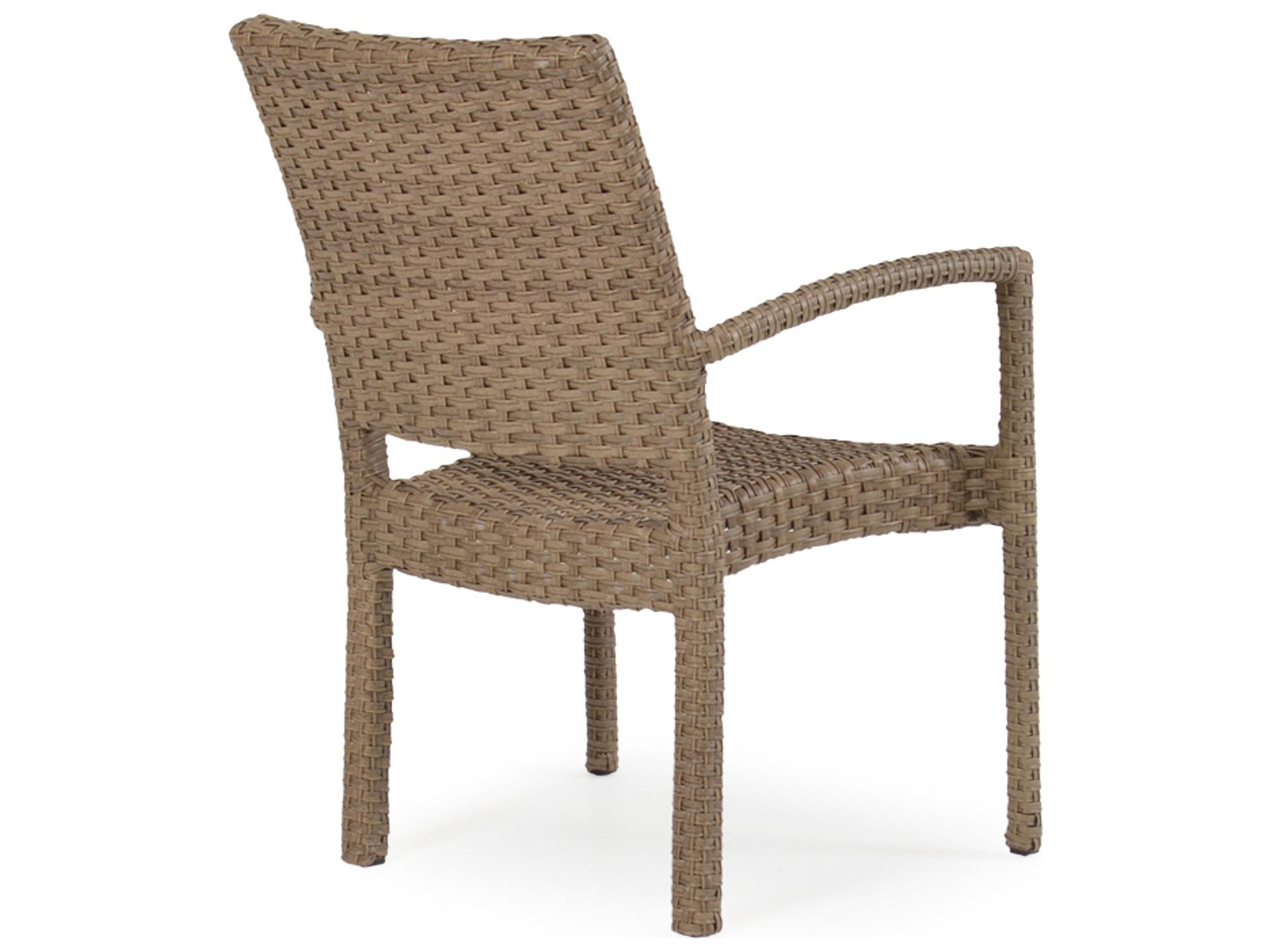 Watermark Living Seaside Wicker Stackable Outdoor Patio Dining Arm Chair