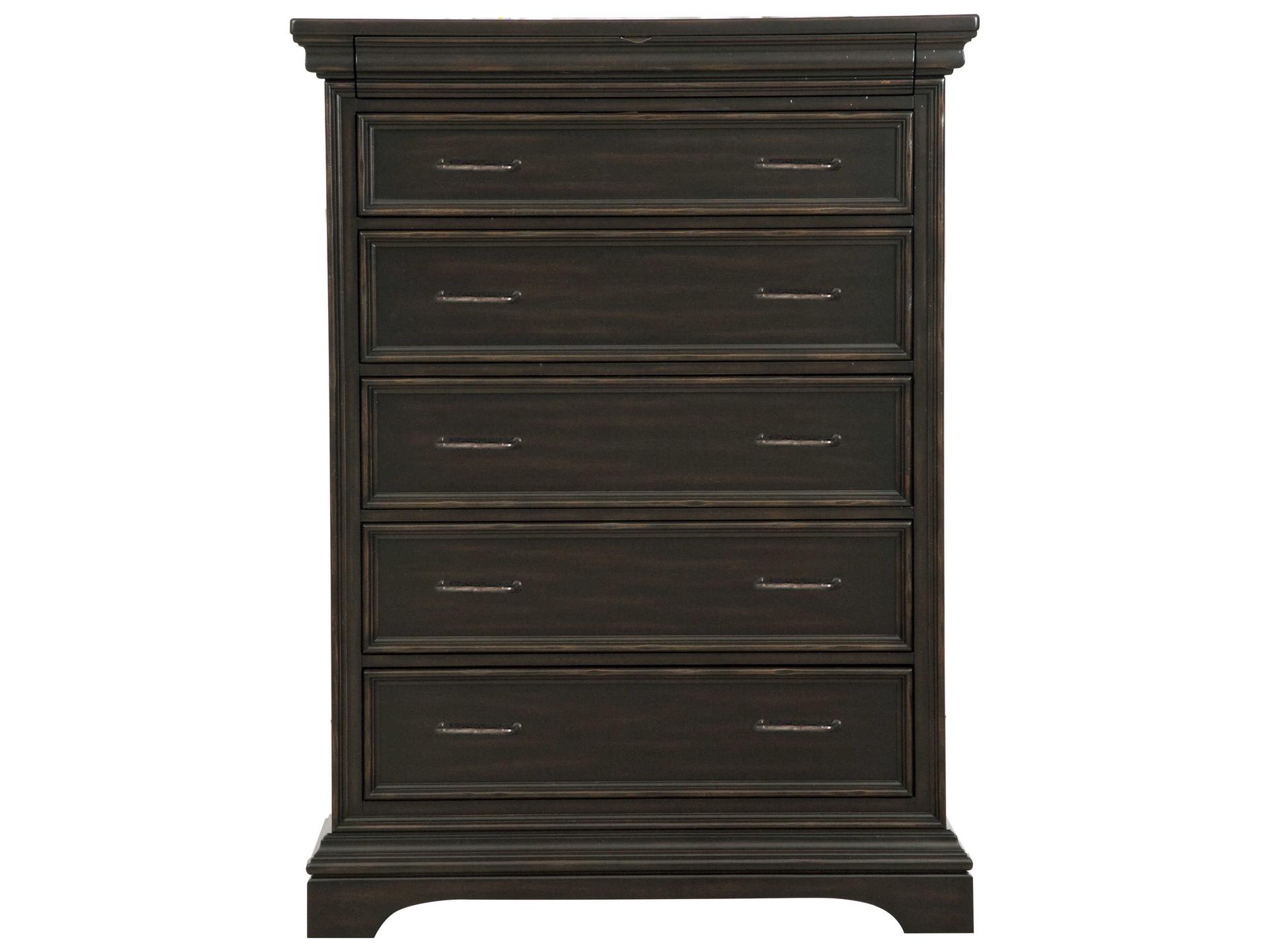 Pulaski Caldwell 6-Drawers Brown Acacia Wood Accent Chest
