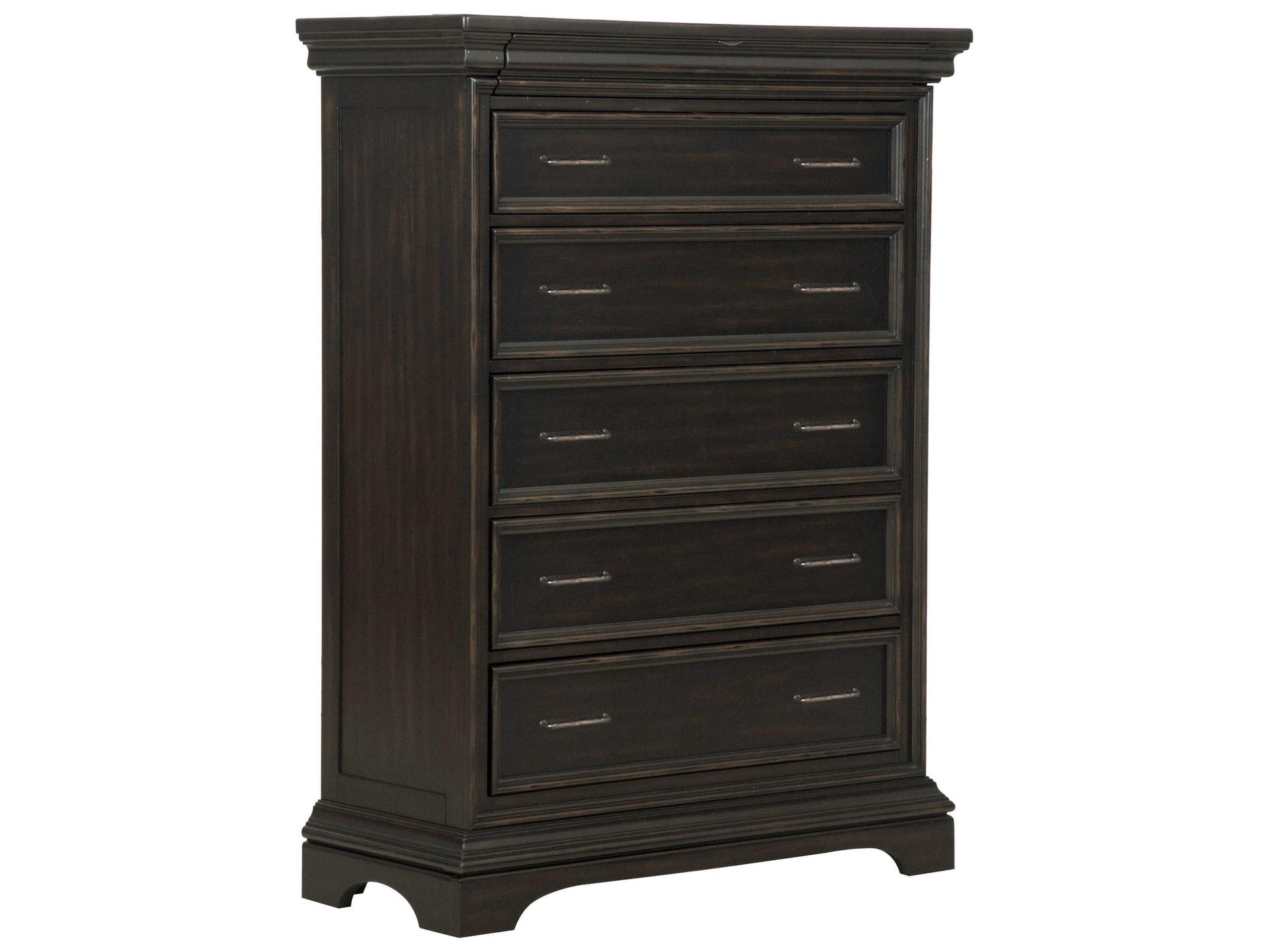Pulaski Caldwell 6-Drawers Brown Acacia Wood Accent Chest