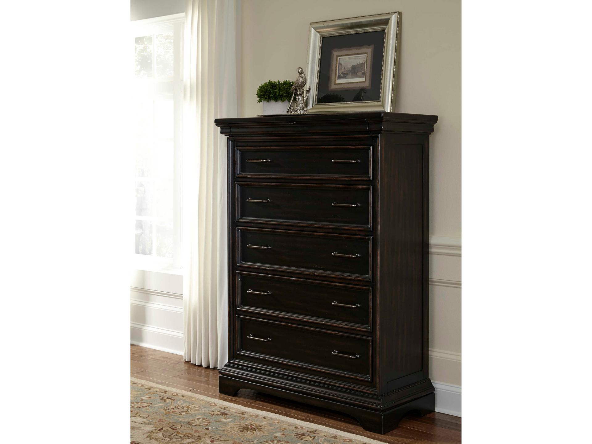 Pulaski Caldwell 6-Drawers Brown Acacia Wood Accent Chest
