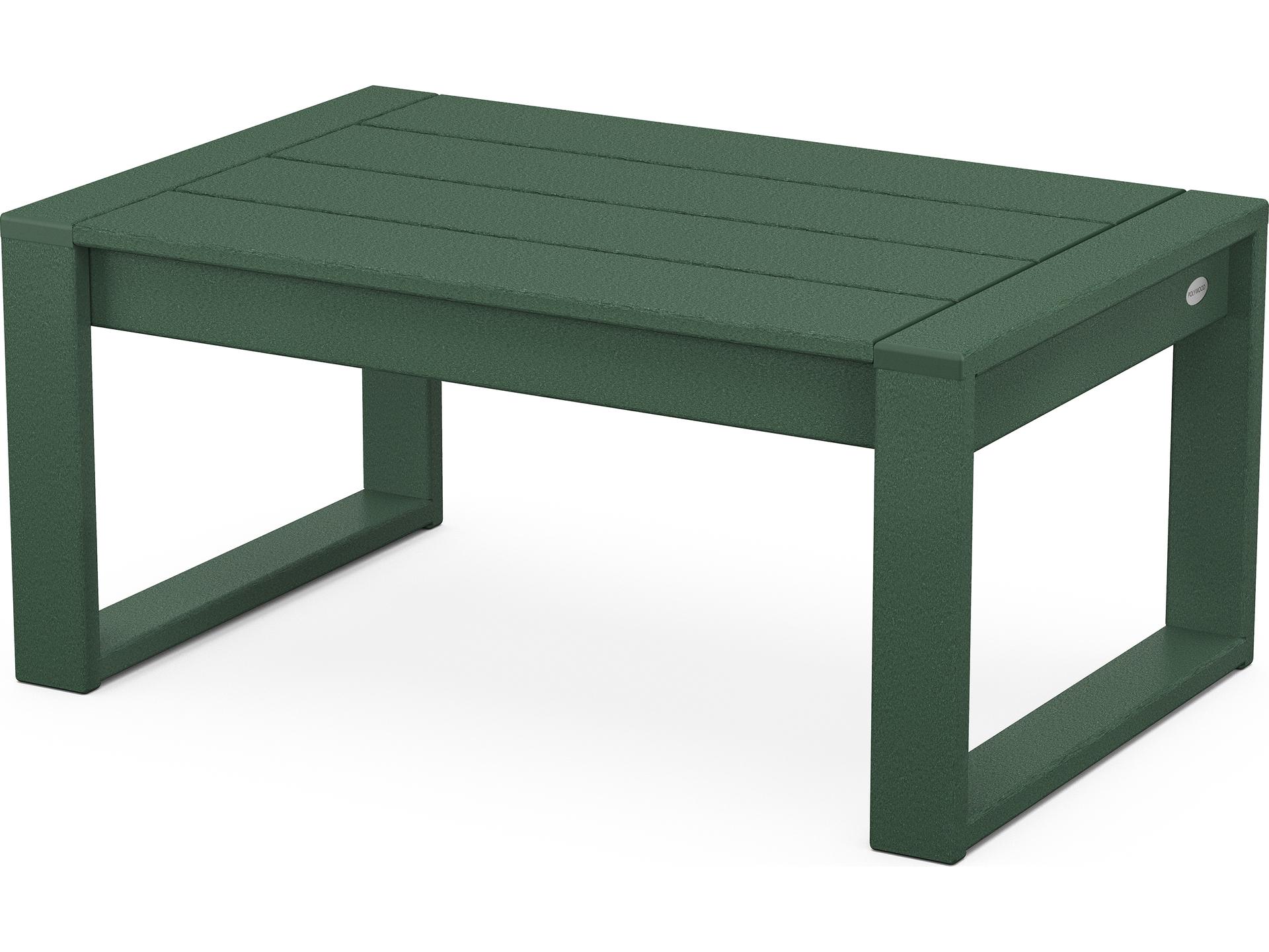 POLYWOOD® Edge Recycled Plastic 34''W x 22''D Rectangular Coffee