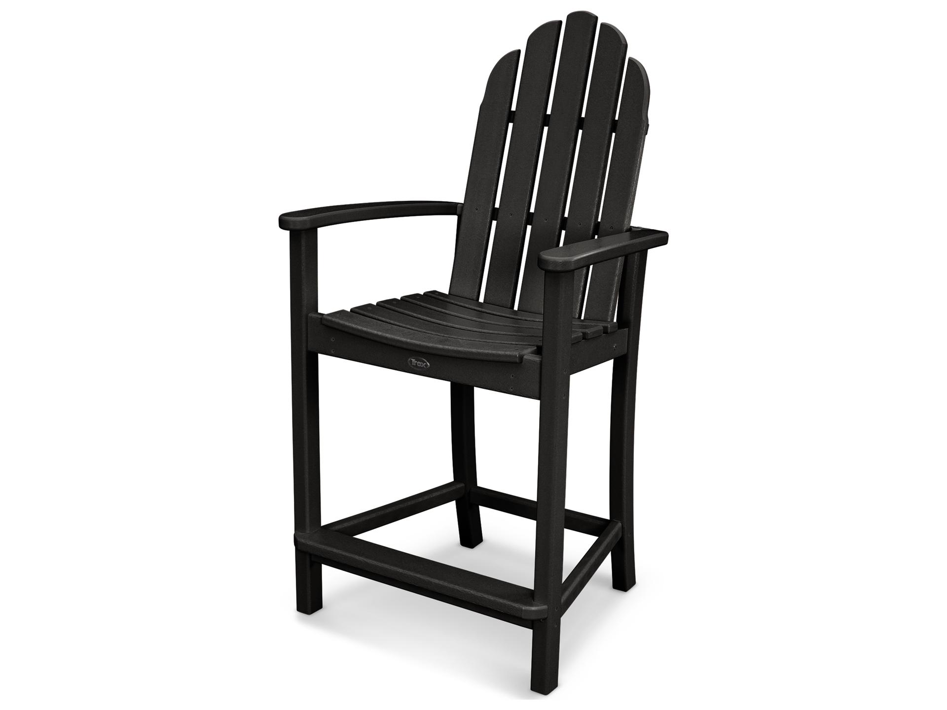 POLYWOOD® Classic Adirondack Recycled Plastic Outdoor Counter Stool