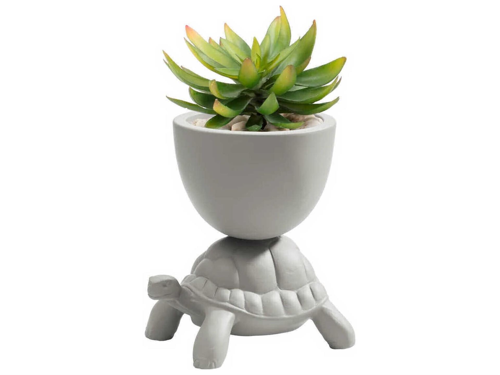 Turtle Carry Light Grey Planter