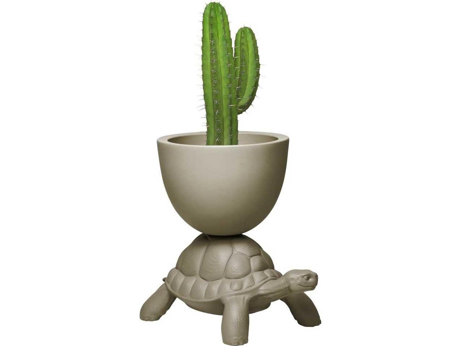 Turtle Carry Dover Grey Polyethylene Planter