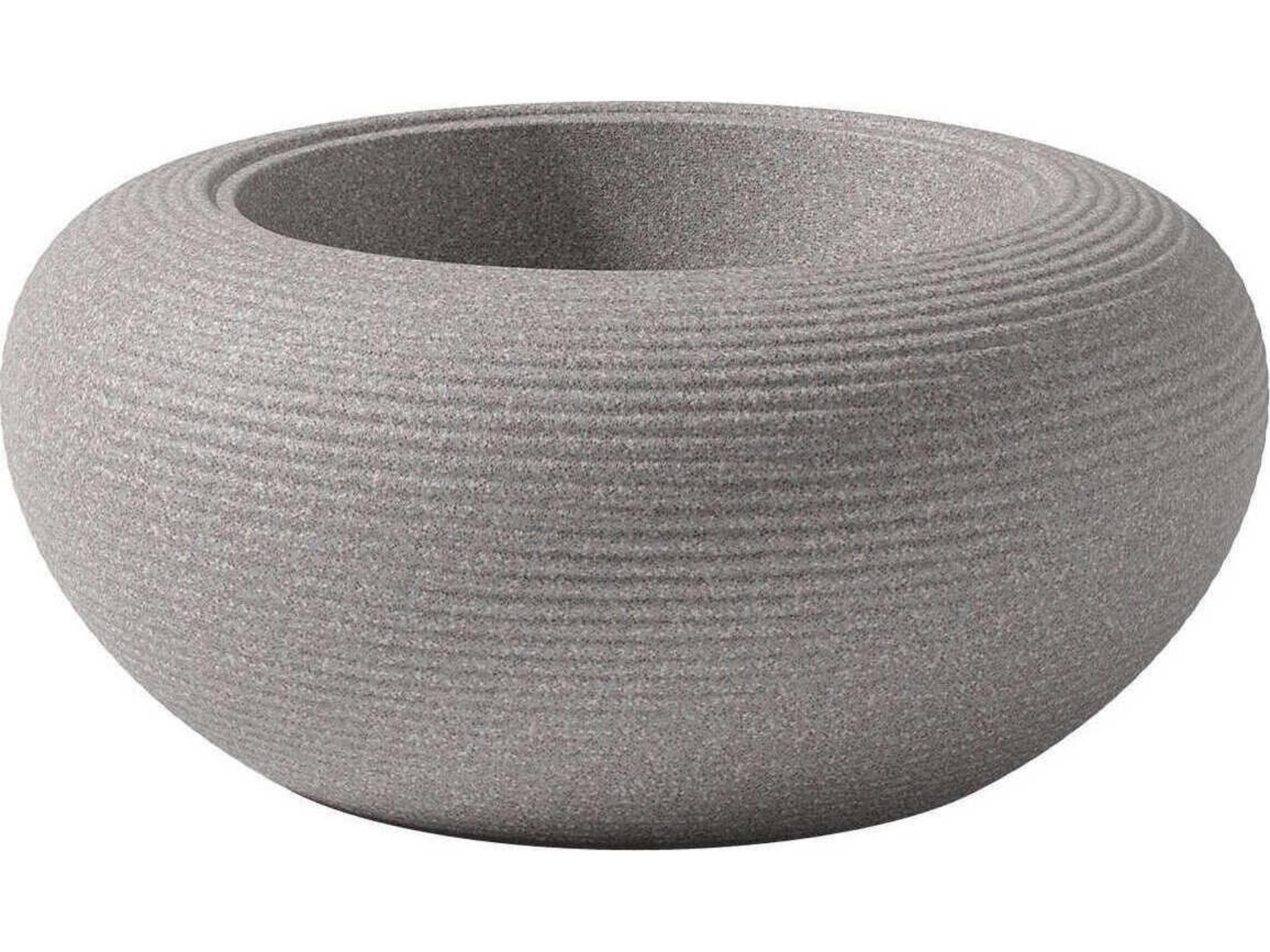 Qeeboo Nami Round Outdoor Planter in Warm Grey Mix