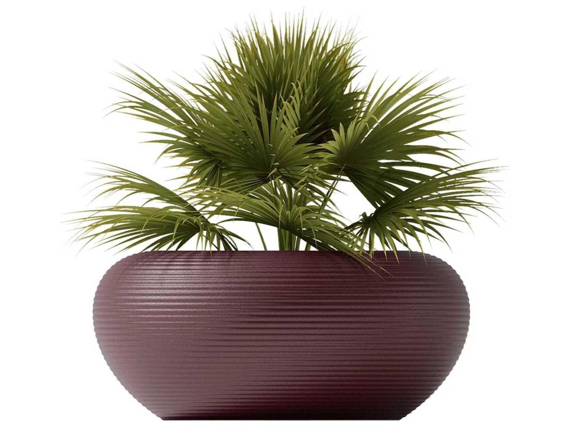 Nami Round Planter in Indian Red