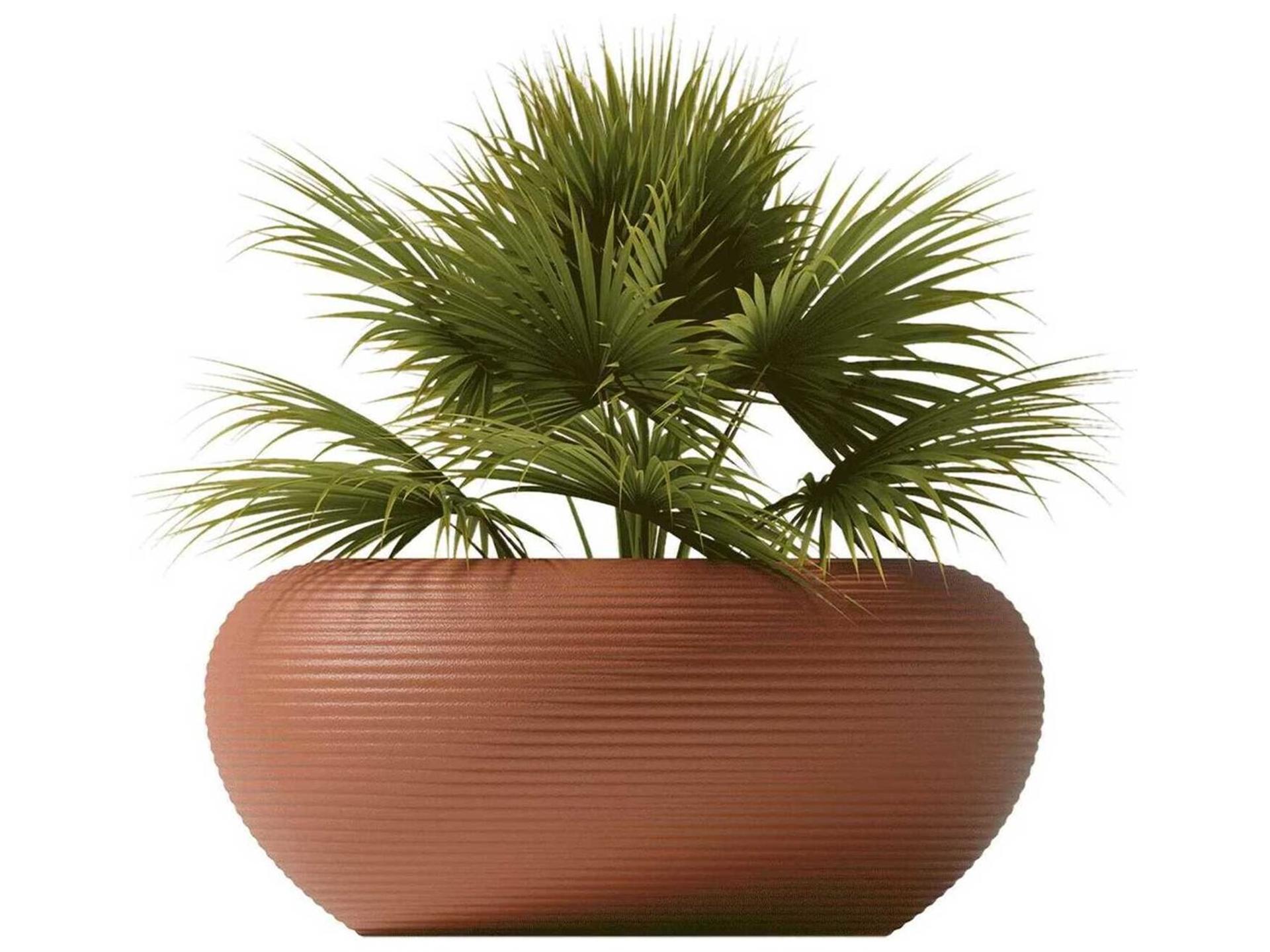 Qeeboo Nami Outdoor Planter in Terracotta Recyclable Polyethylene