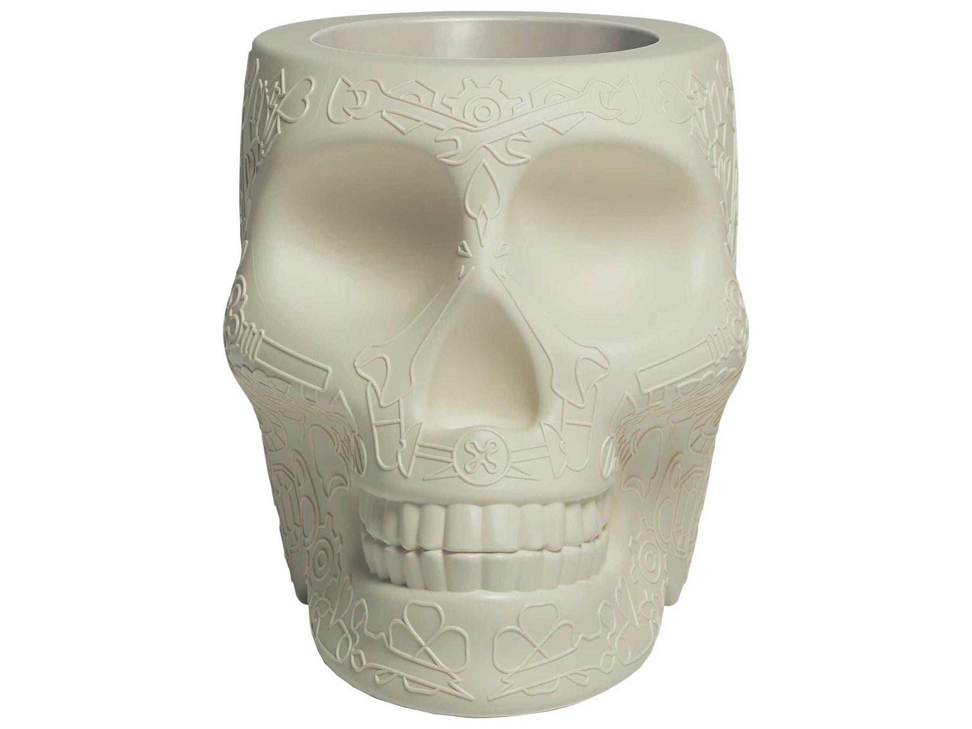 Mexico Ivory Skull Planter Indoor Outdoor