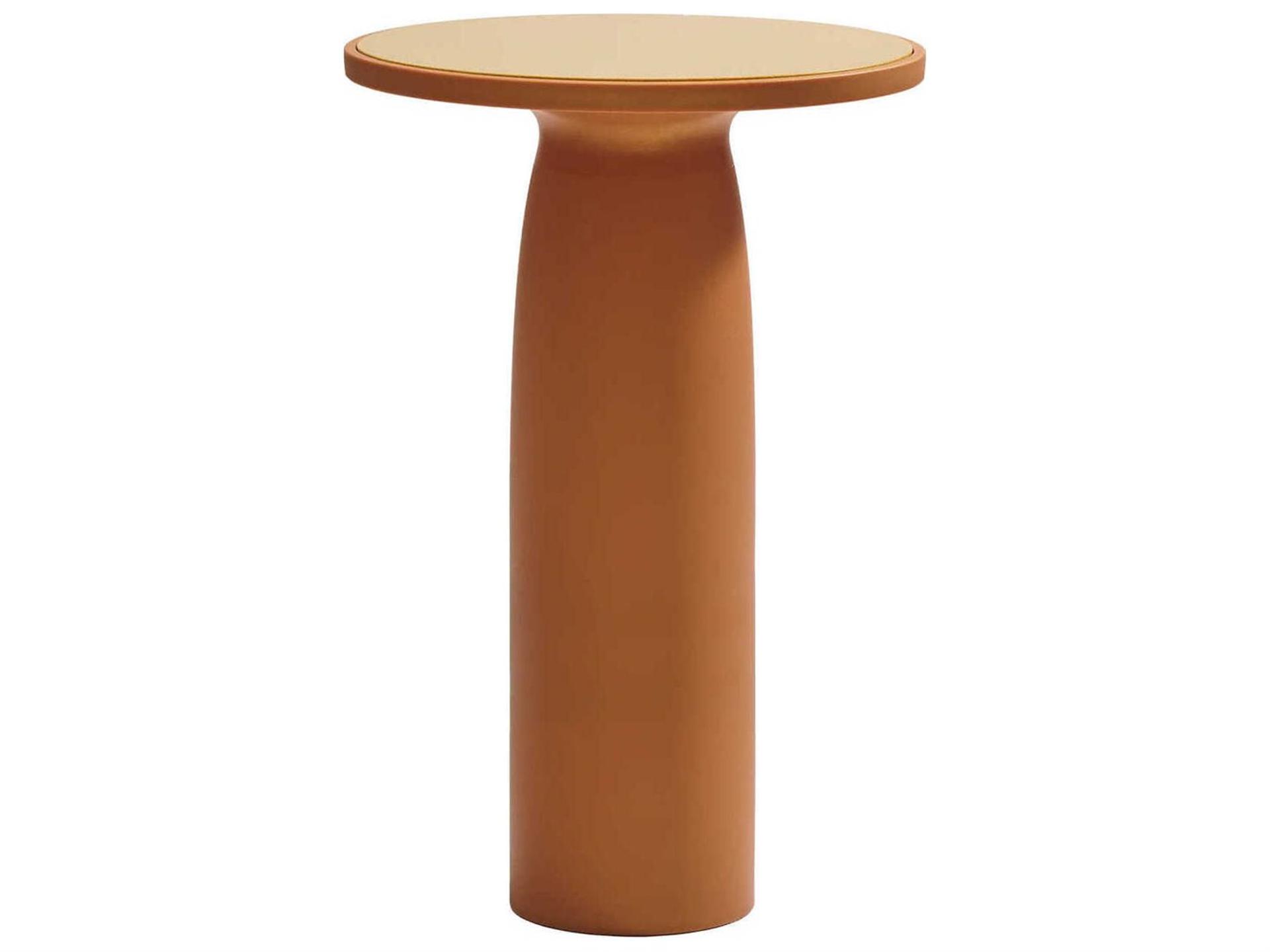 Toto Round Bar Table in Glitter Mango Recycled Plastic and Durat