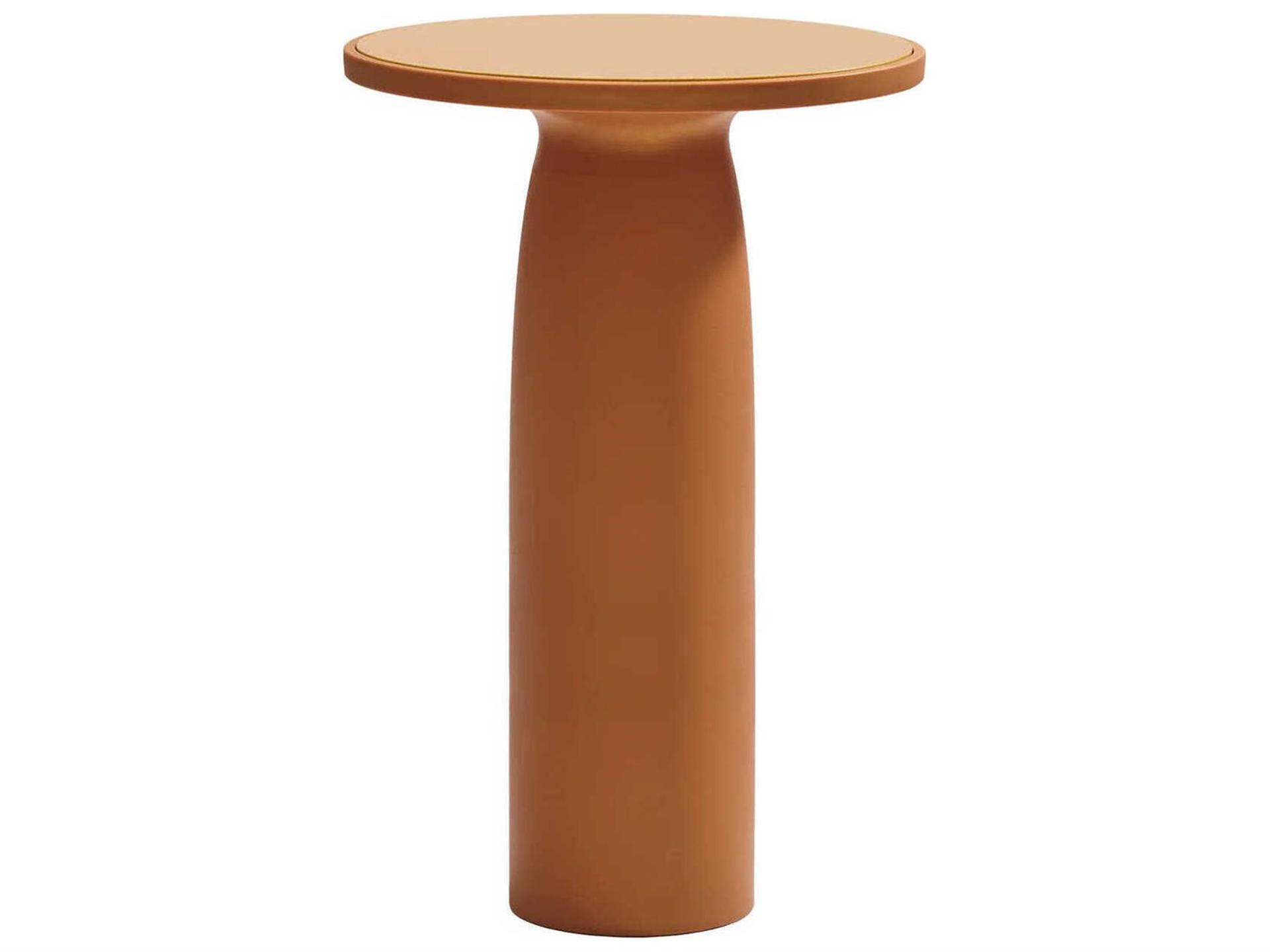Toto Round Bar Table in Glitter Mango Recycled Plastic