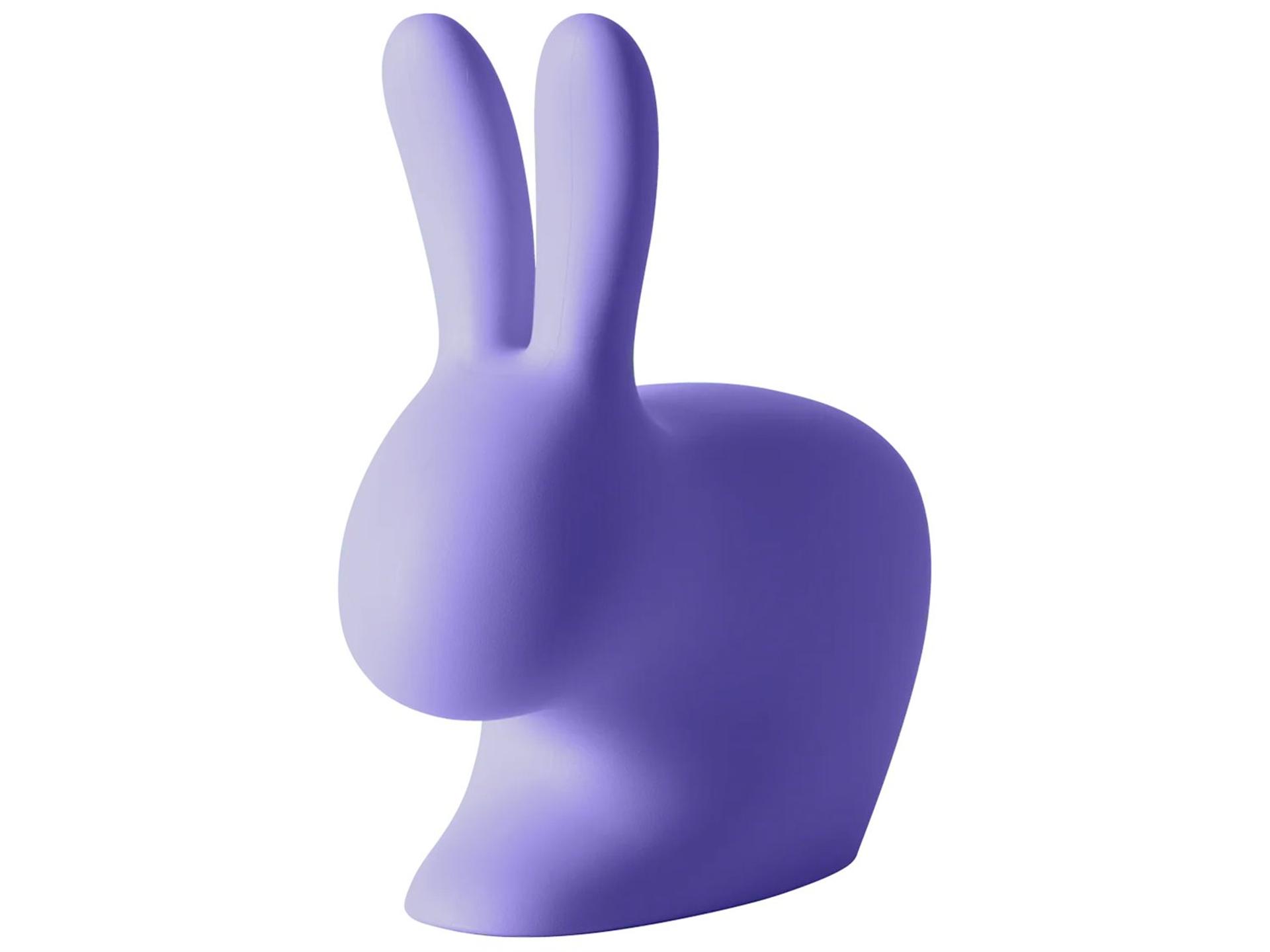 Qeeboo Rabbit Outdoor Lounge Chair in Violet Recycled Polyethylene