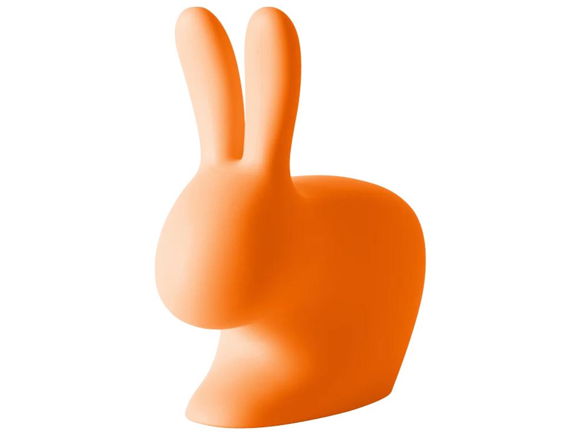 Qeeboo Rabbit Outdoor Lounge Chair in Dark Orange Recycled Plastic