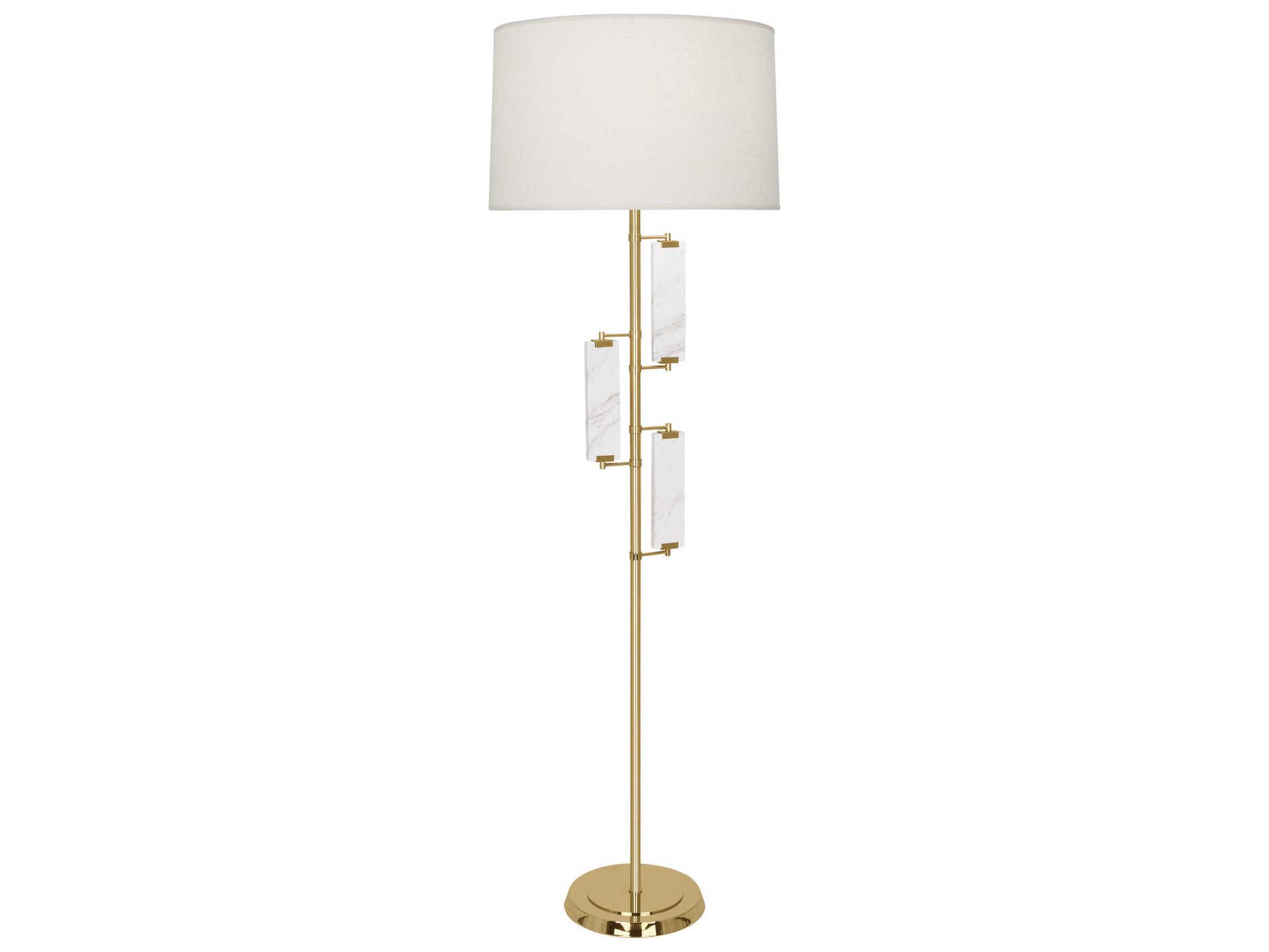 Alston Modern Brass Marble Floor Lamp