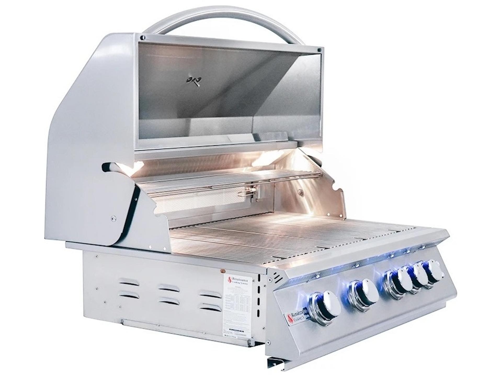 RCS Grills 32'' Premier Grill Blue LED with Rear Burner