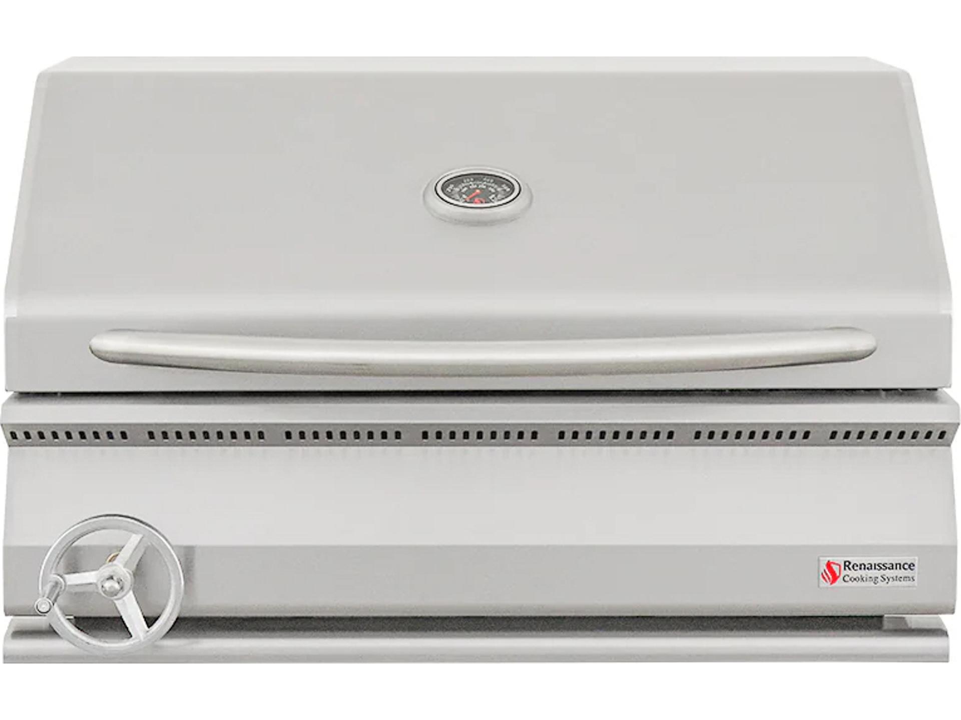 Premier 32-Inch Built-In Charcoal Grill with Adjustable Tray