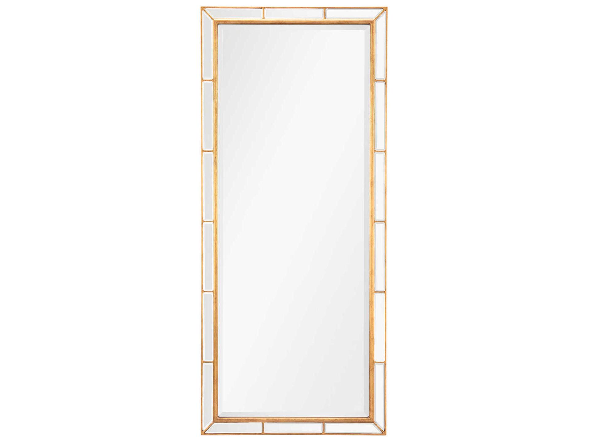 Plaza Antique Gold Leaf Rectangular Floor Mirror