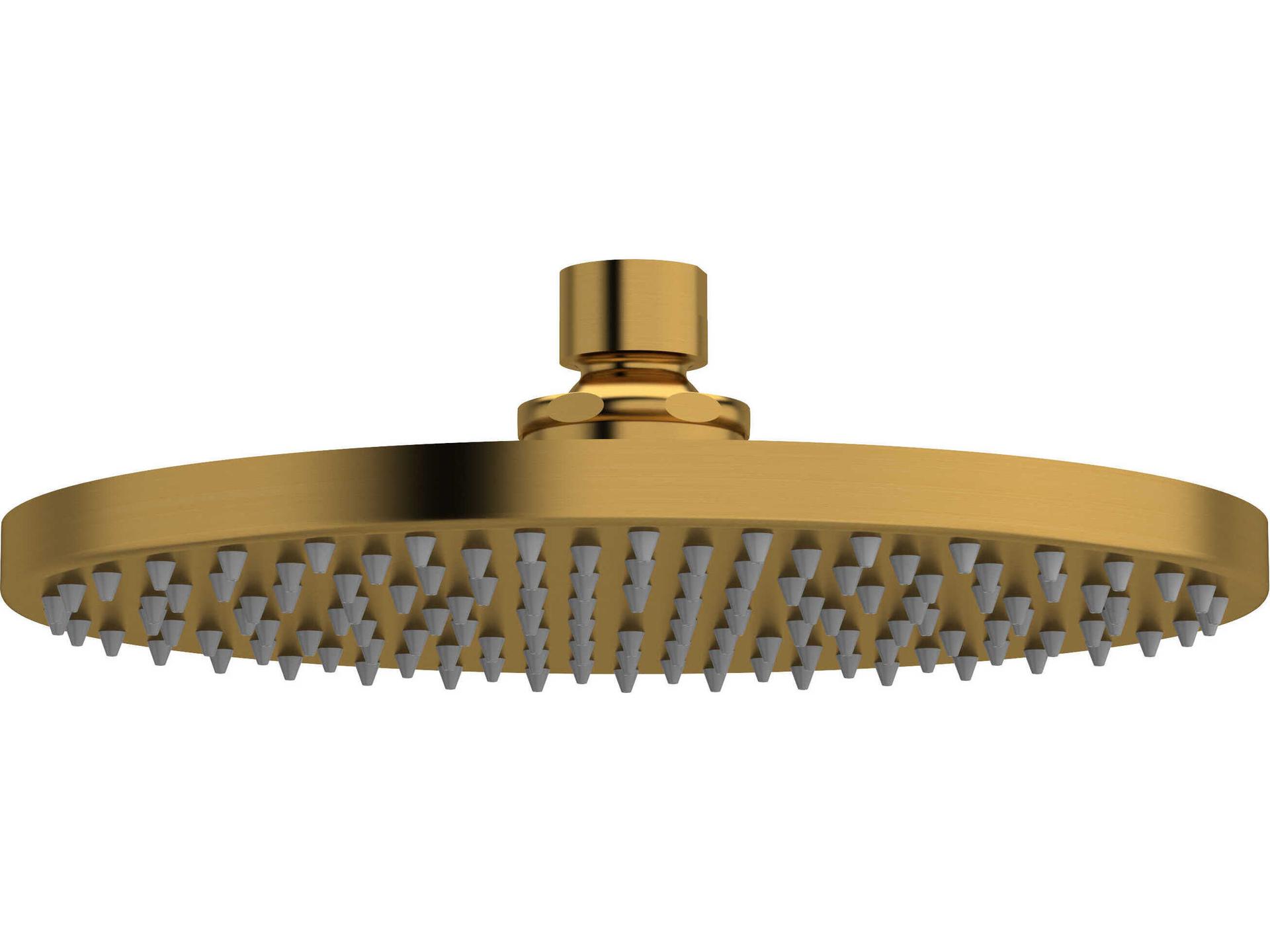 8-Inch Round Rain Showerhead in Brushed Gold
