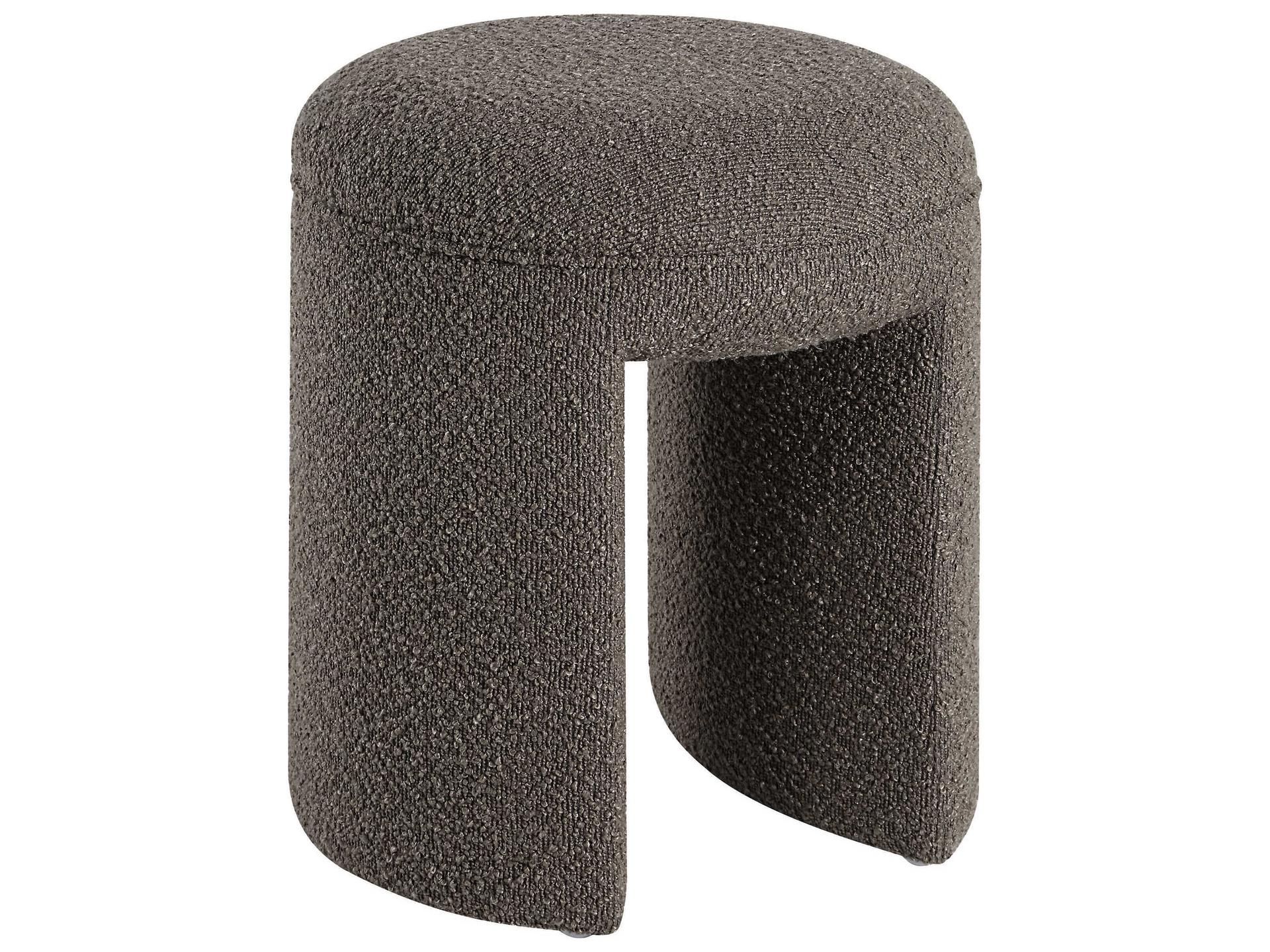Amarion Taupe Brown Upholstered Accent Stool