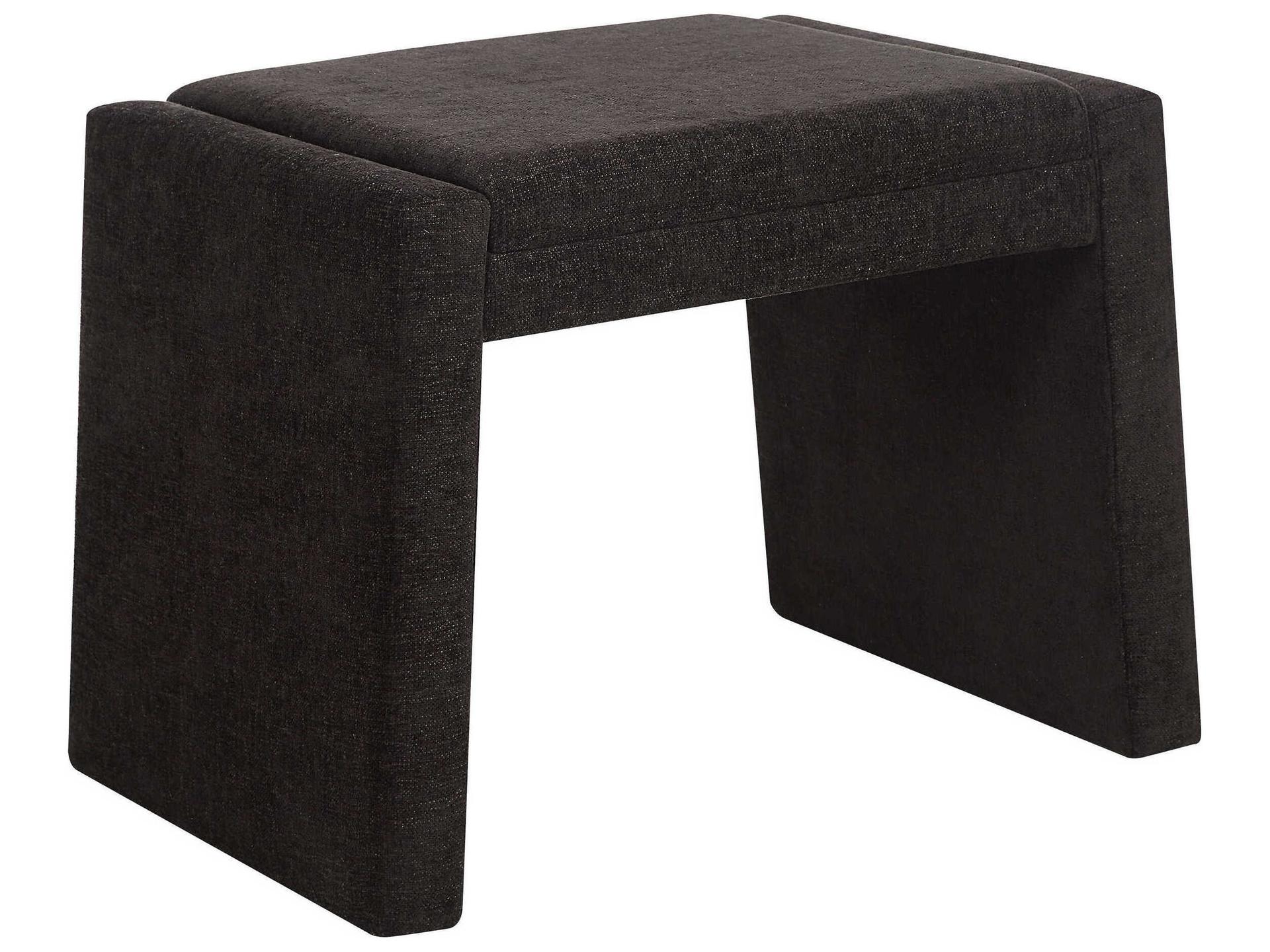 Moita Black Upholstered Accent Bench